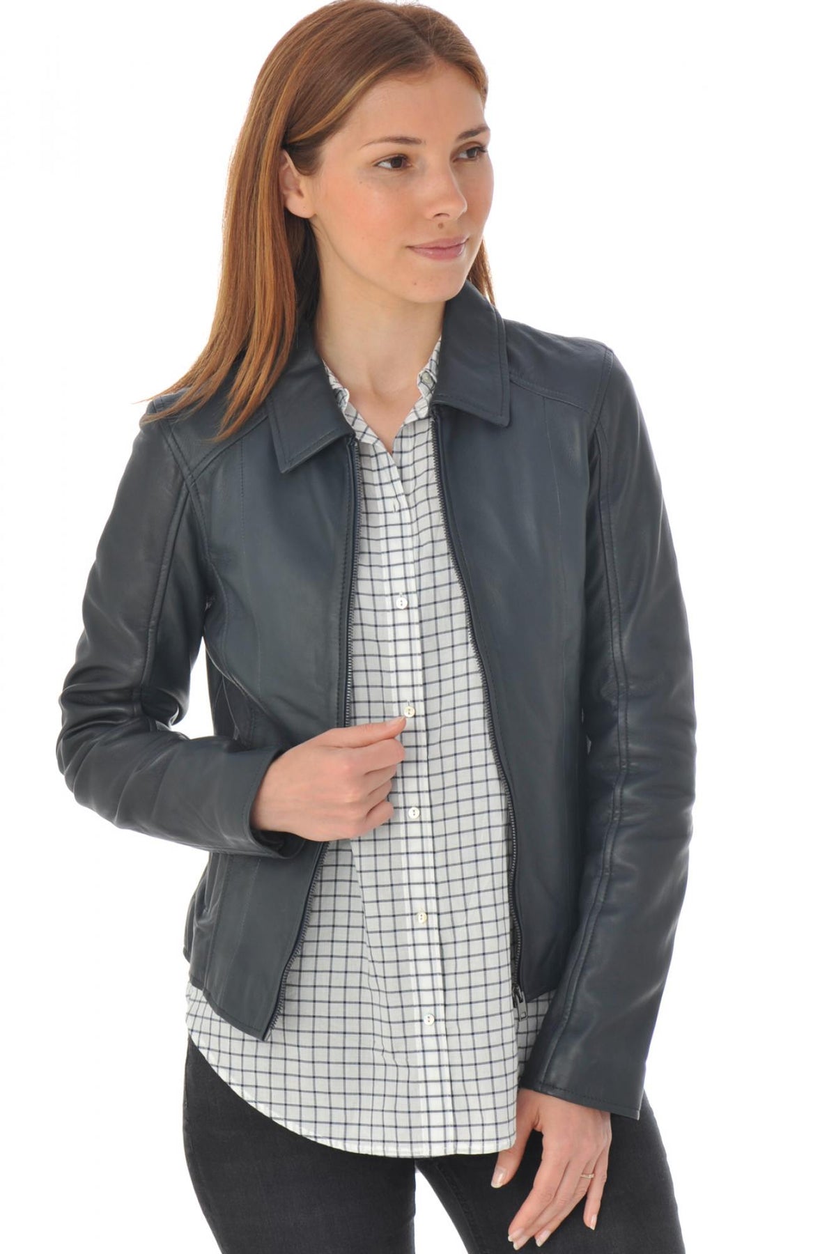  Women's jacket with shirt collar - Image n°1