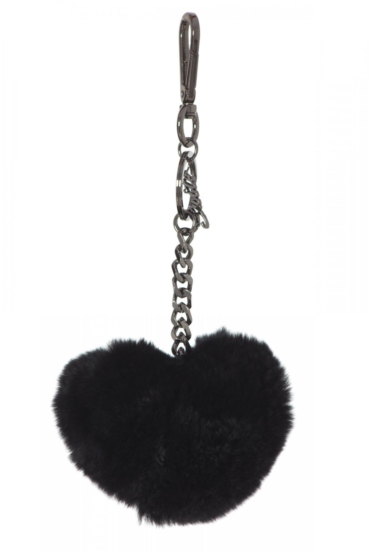 Furry heart-shaped key ring - Image n°1