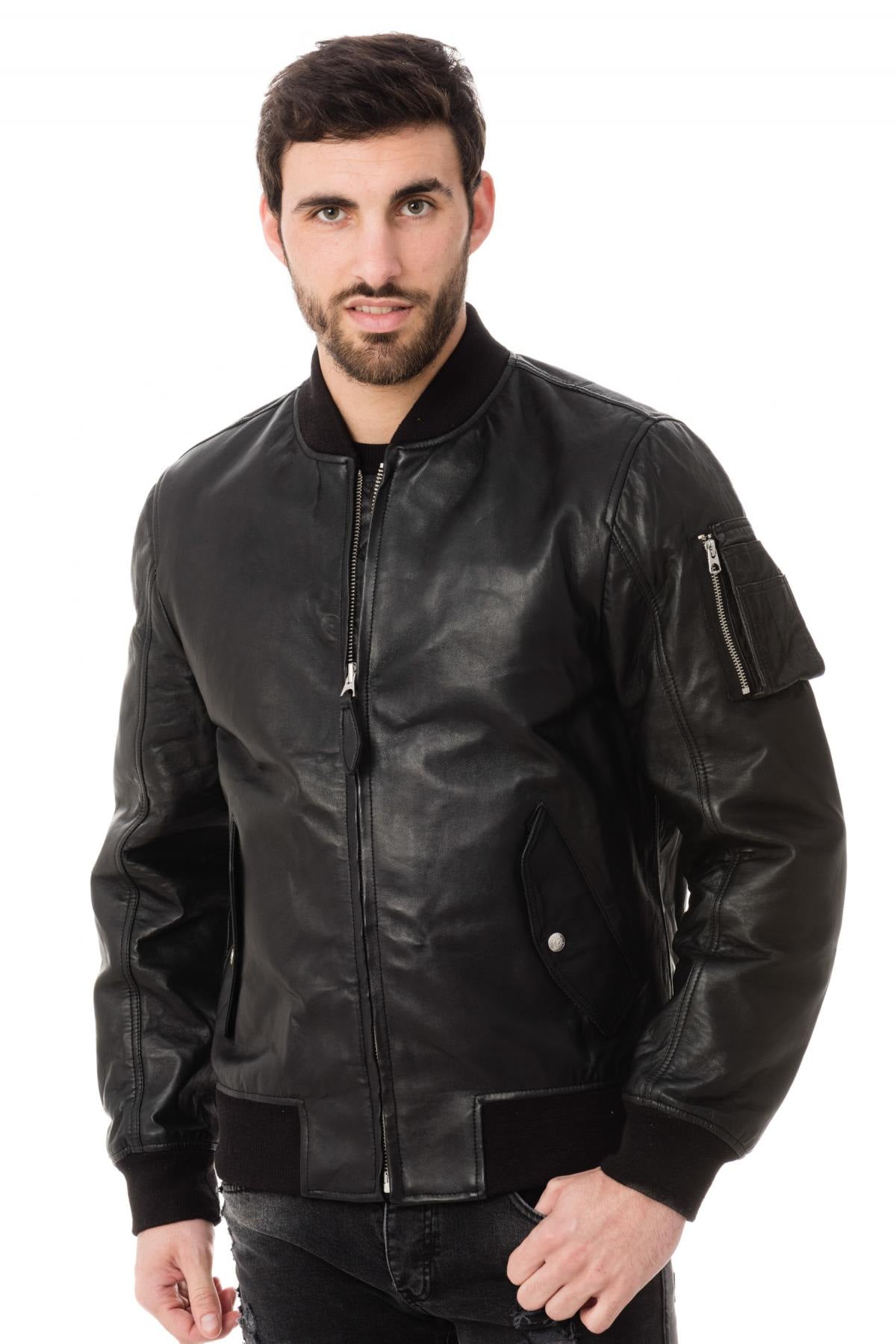  Schott sheepskin leather bomber - Image n°4