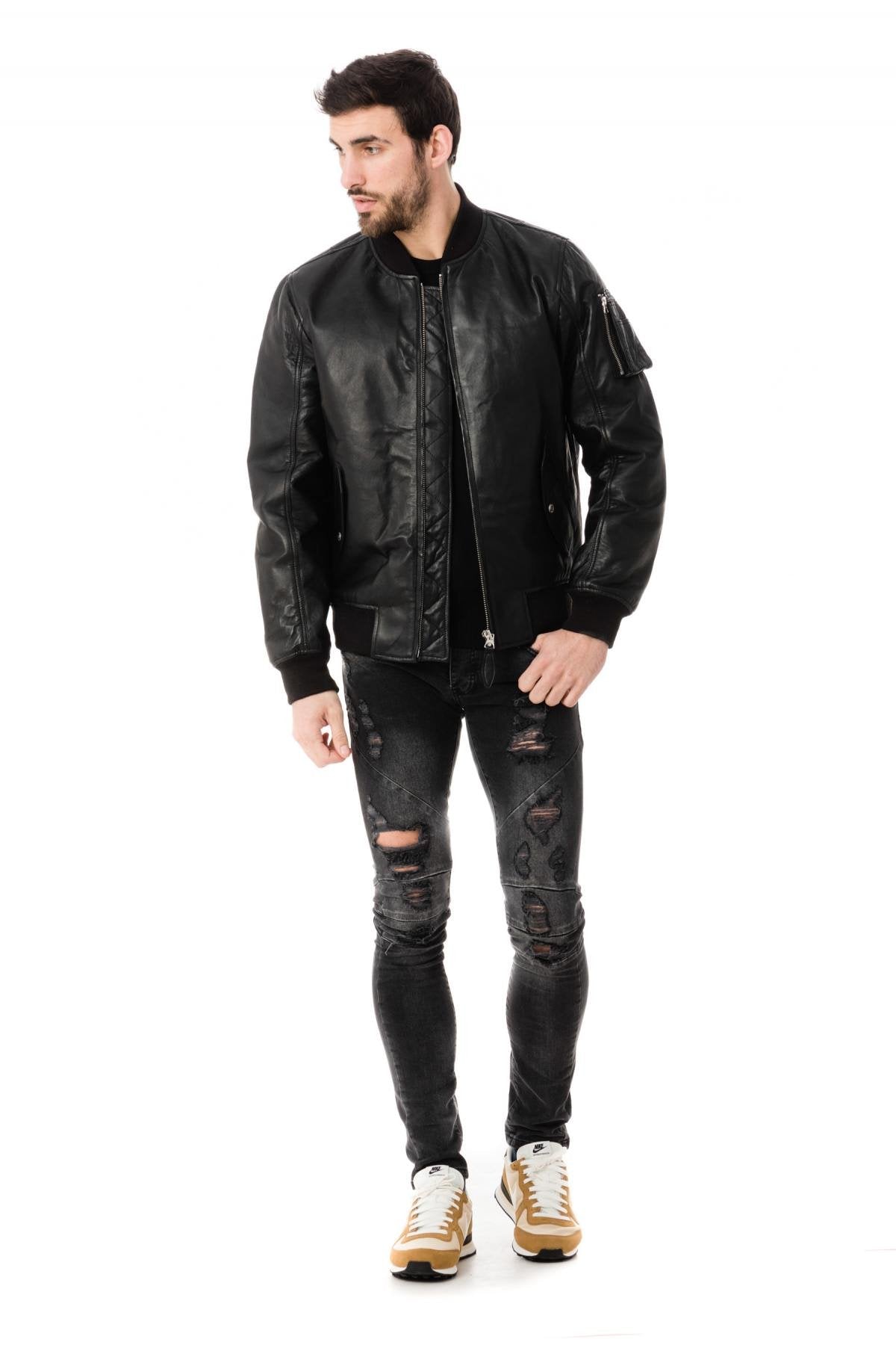  Schott sheepskin leather bomber - Image n°2