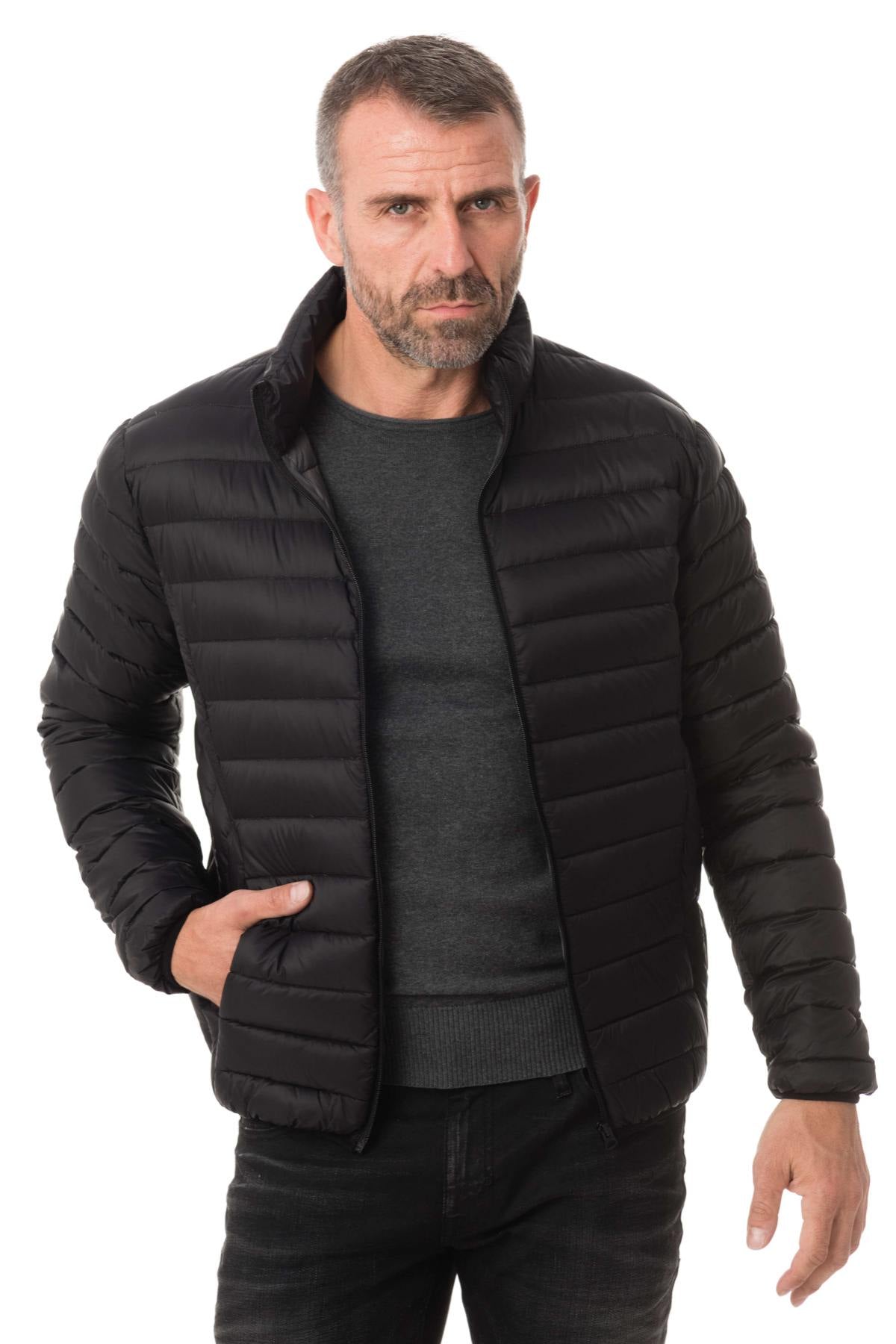 Schott black lightweight down jacket - Image n°1