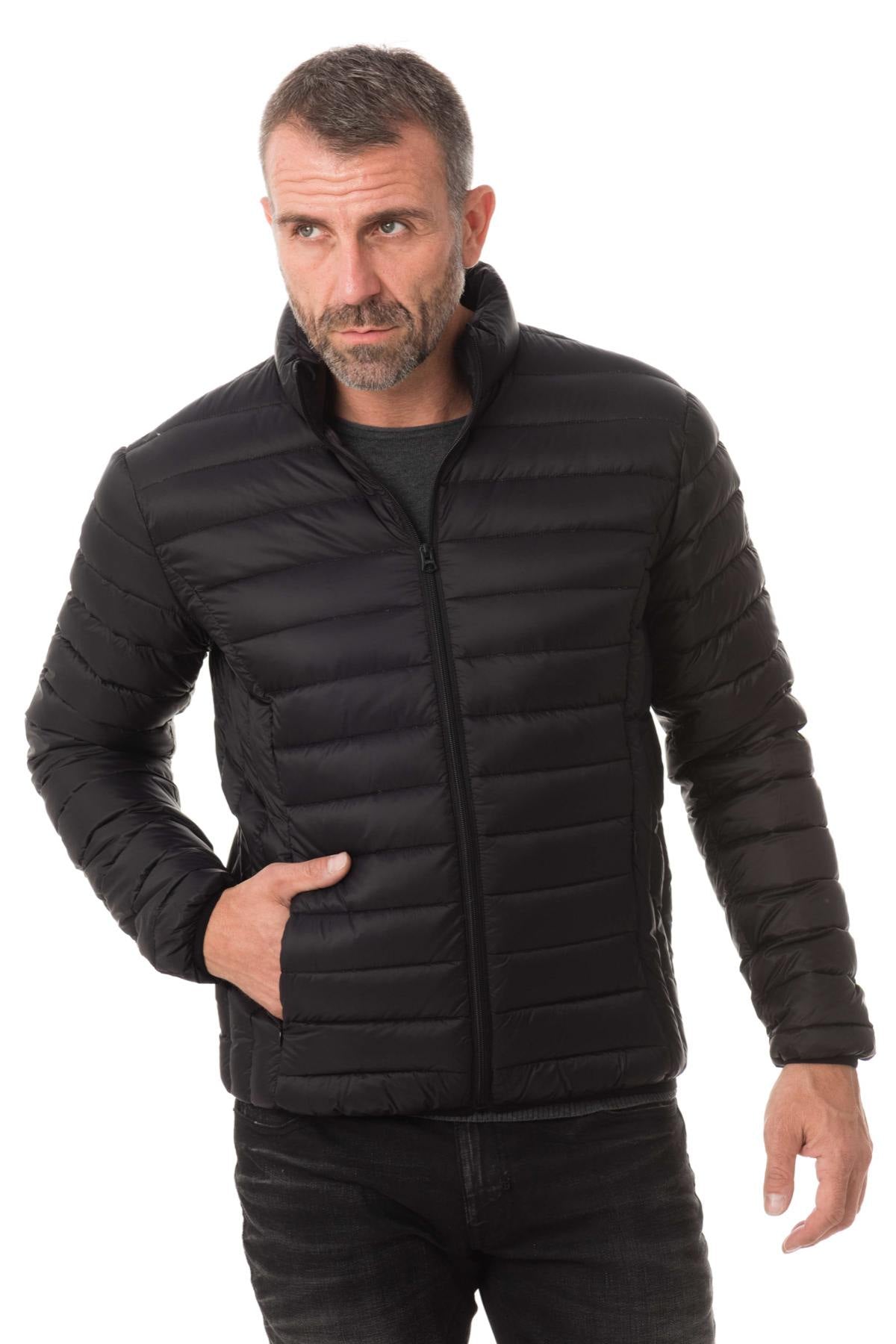 Schott black lightweight down jacket - Image n°3