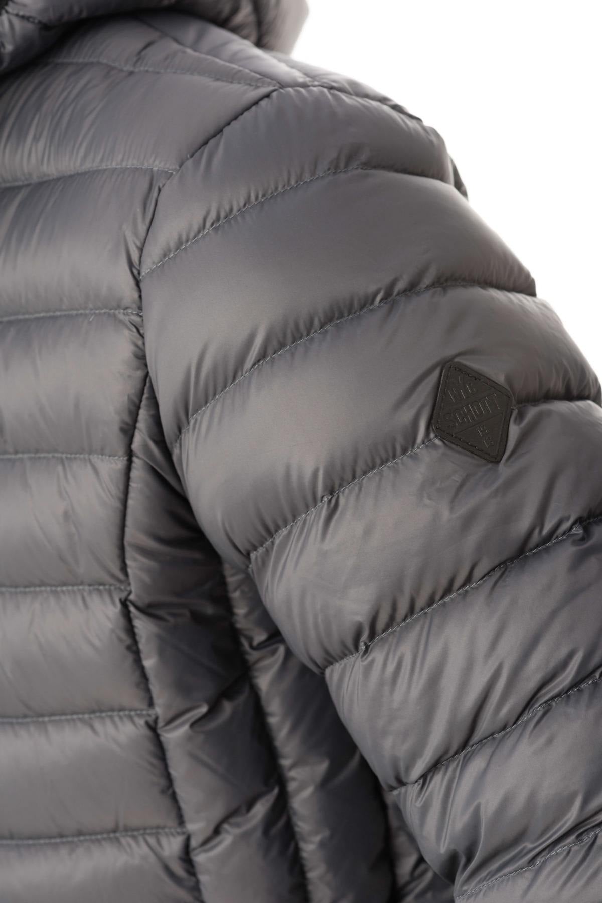  Fine anthracite down jacket with hood - Image n°7