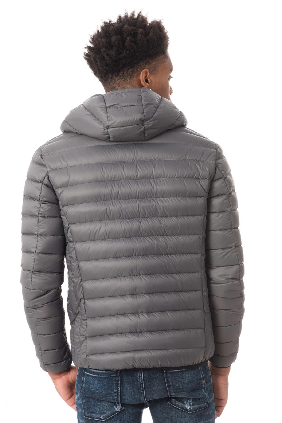  Fine anthracite down jacket with hood - Image n°6