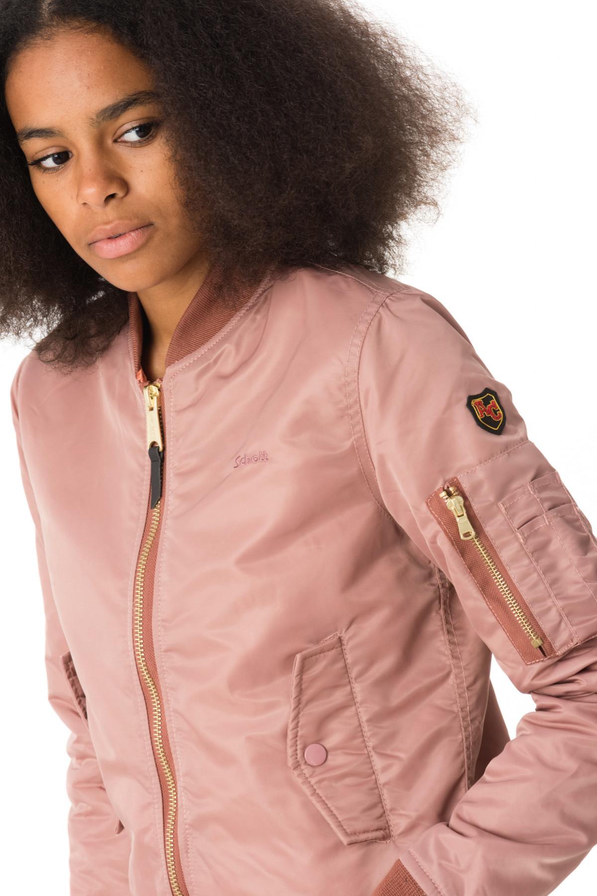 Schott women's pink bomber jacket - Image n°7