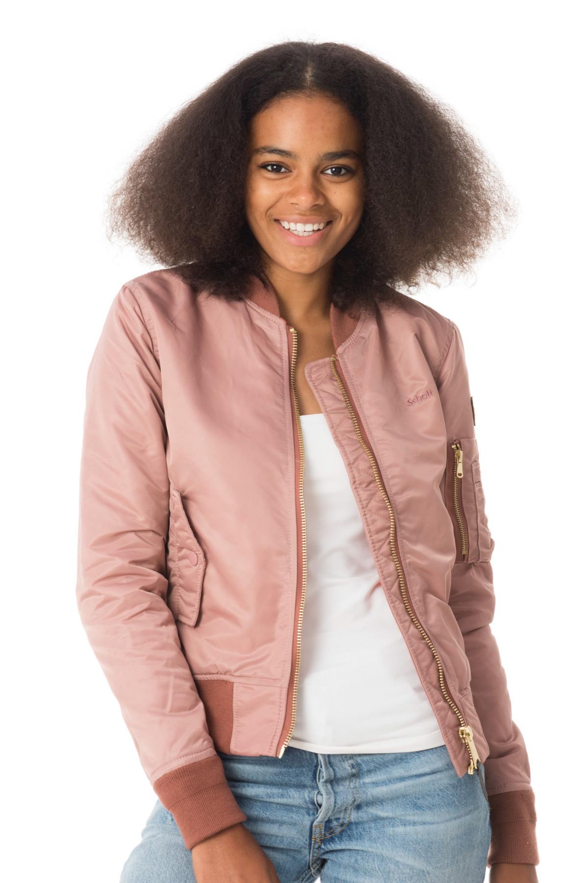 Schott women's pink bomber jacket - Image n°3