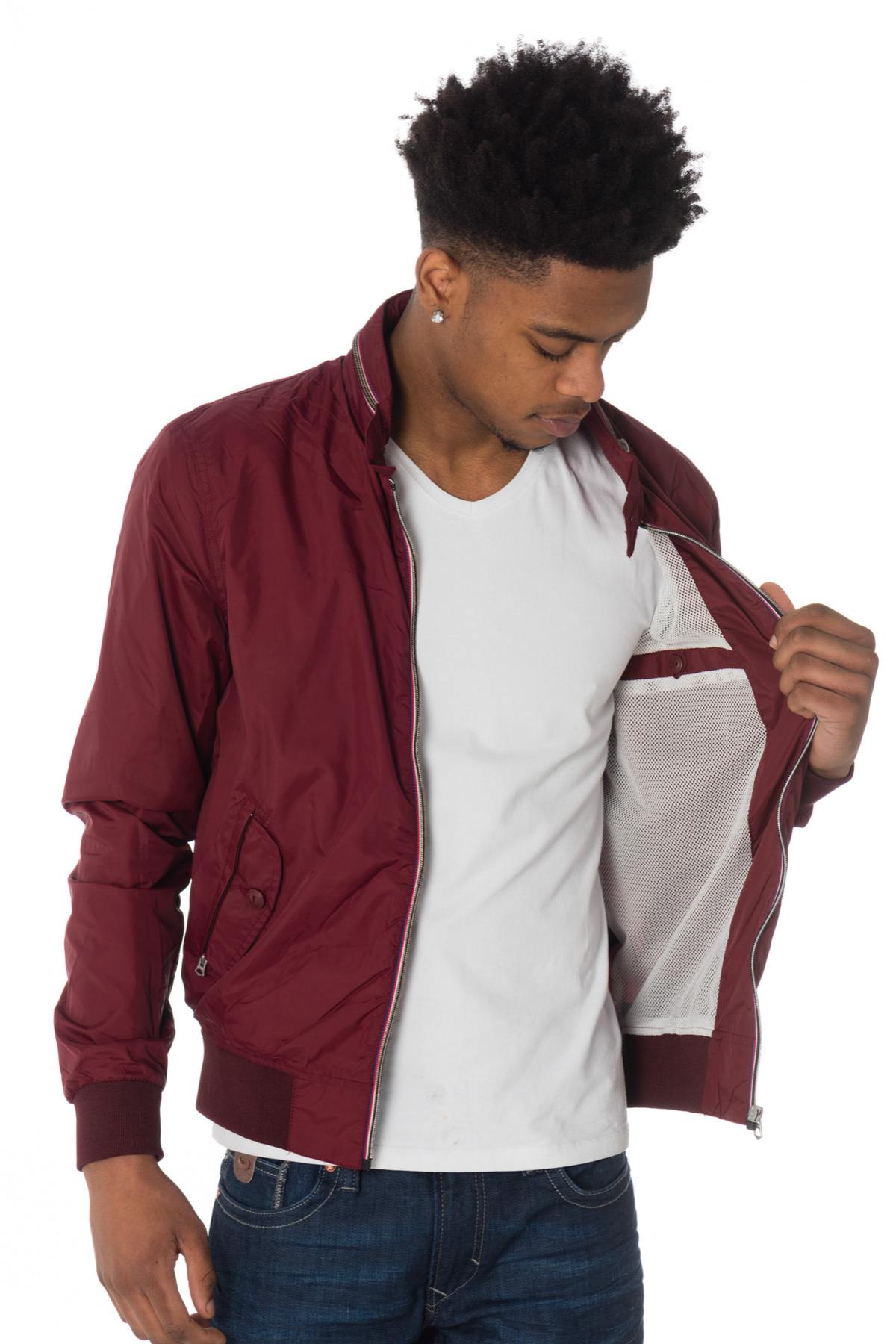 Schott men's burgundy nylon jacket - Image n°4