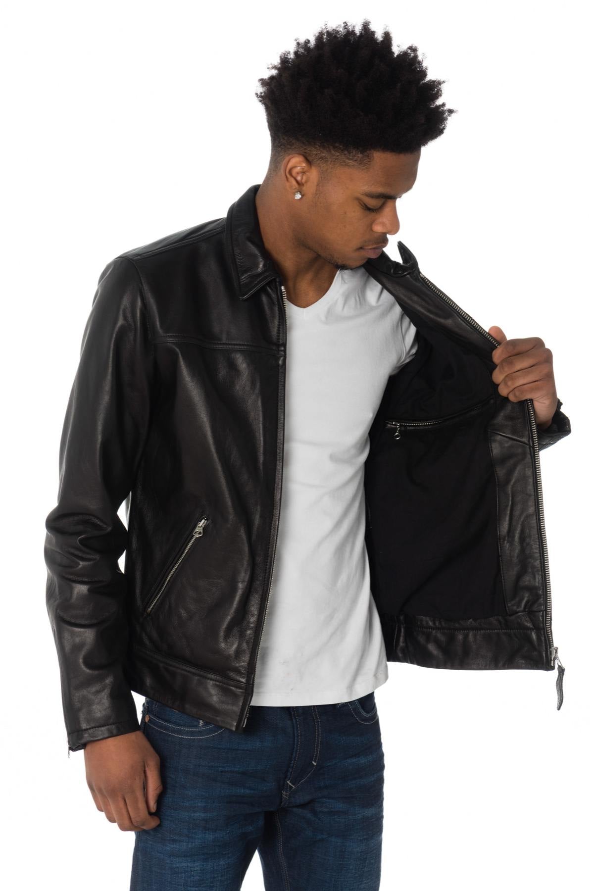 Schott men's cowhide leather jacket - Image n°5