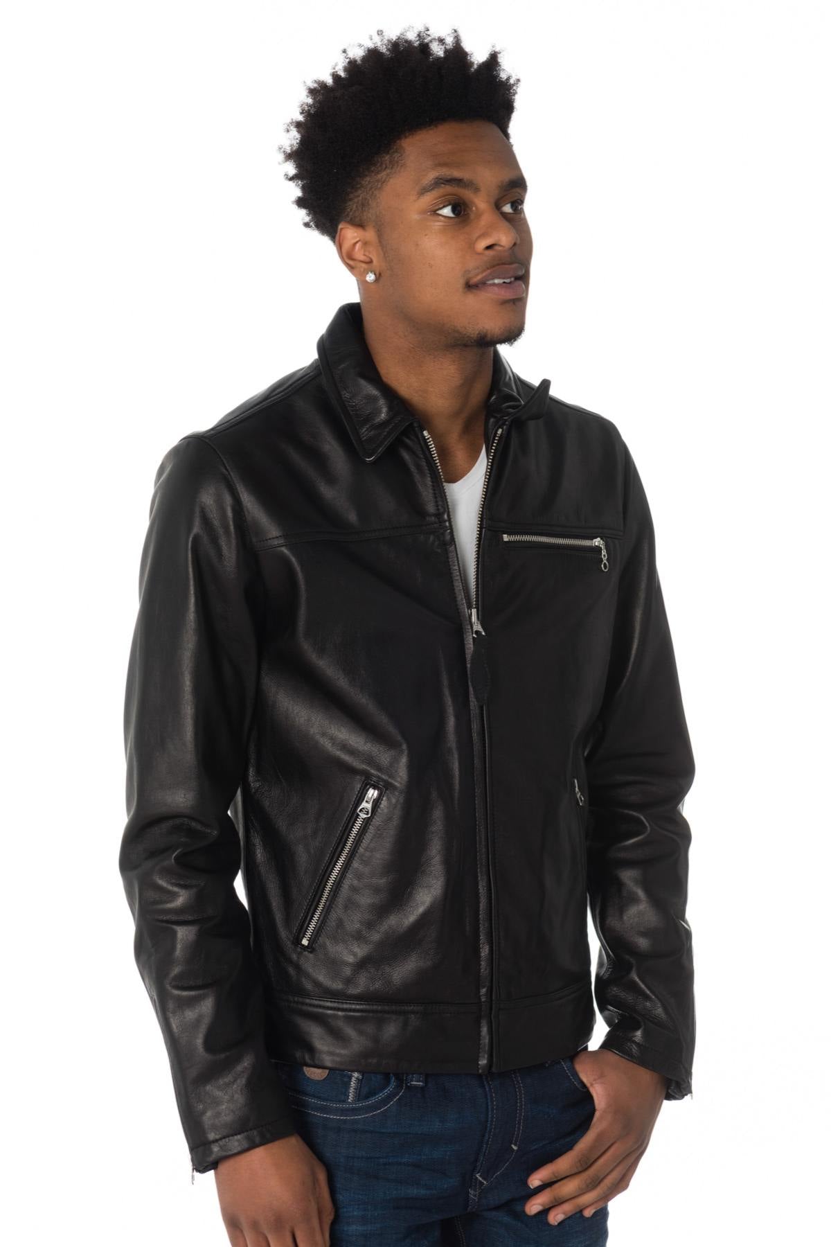 Schott men's cowhide leather jacket - Image n°3