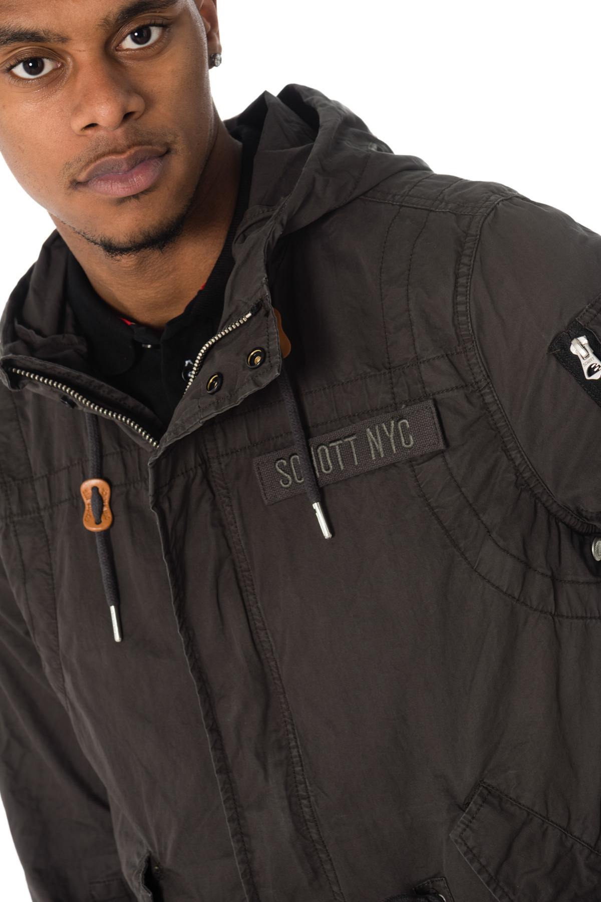 Schott men's fine and light gray parka - Image n°6