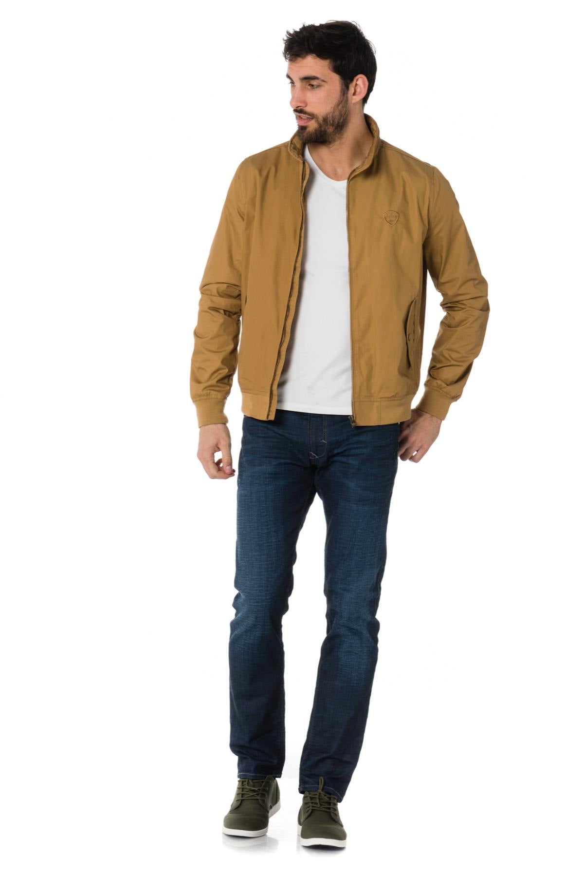 Schott men's jacket in gold color - Image n°2