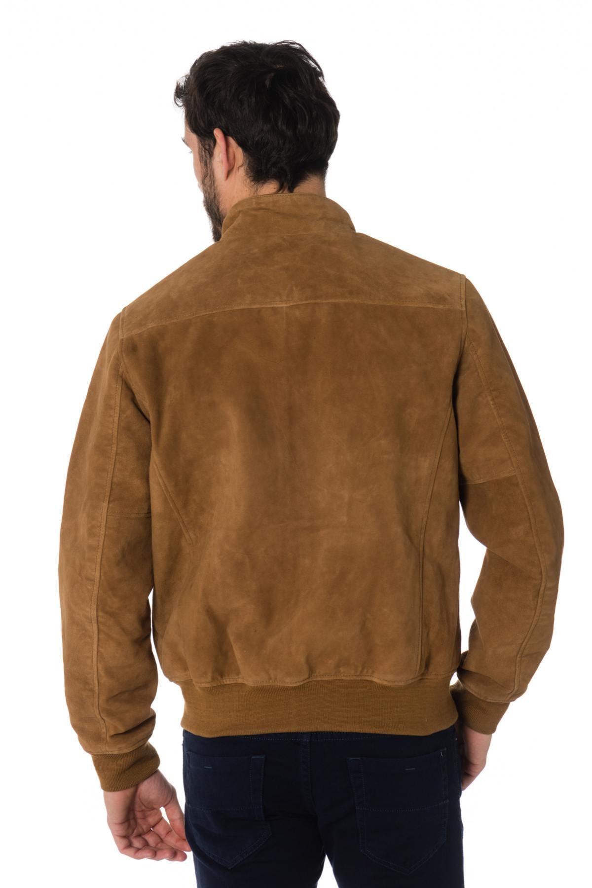  Schott beige goat suede bomber jacket - Image n°5