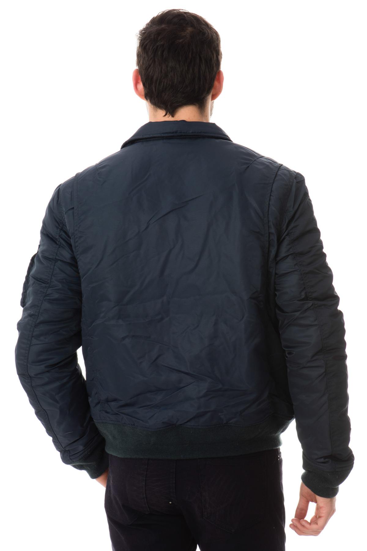 Schott Textile Bombers For Men Navy - Image n°6