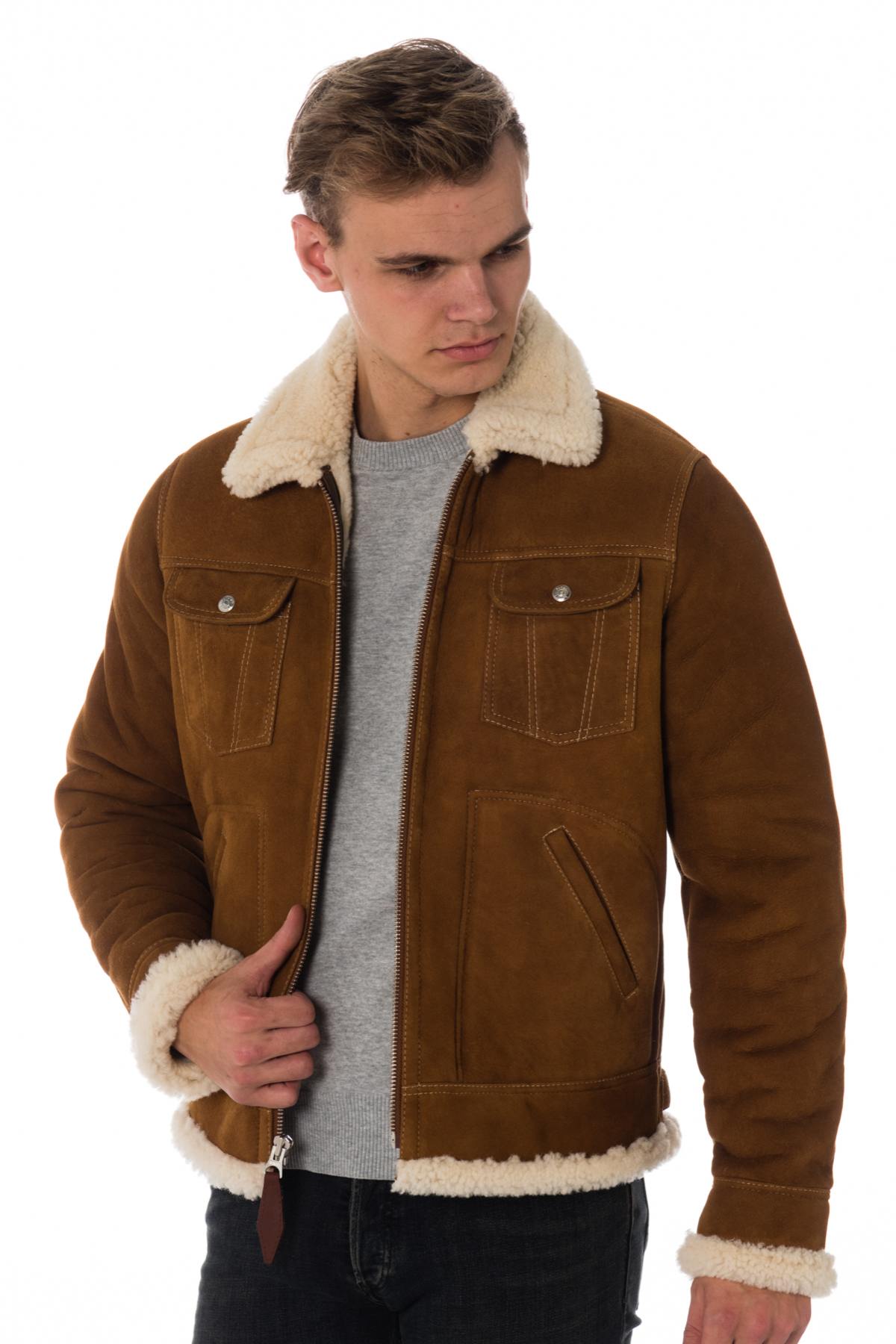 Schott men's shearling jacket - Image n°4