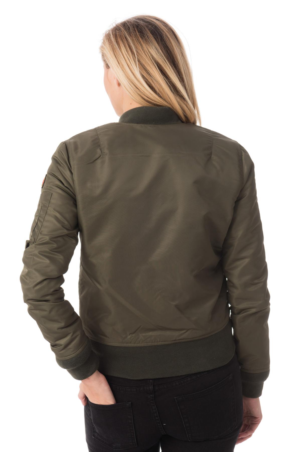 Women's dark khaki bomber jackets - Image n°5