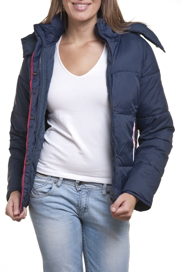 SCHOTT women's blue textile jacket - Image n°2