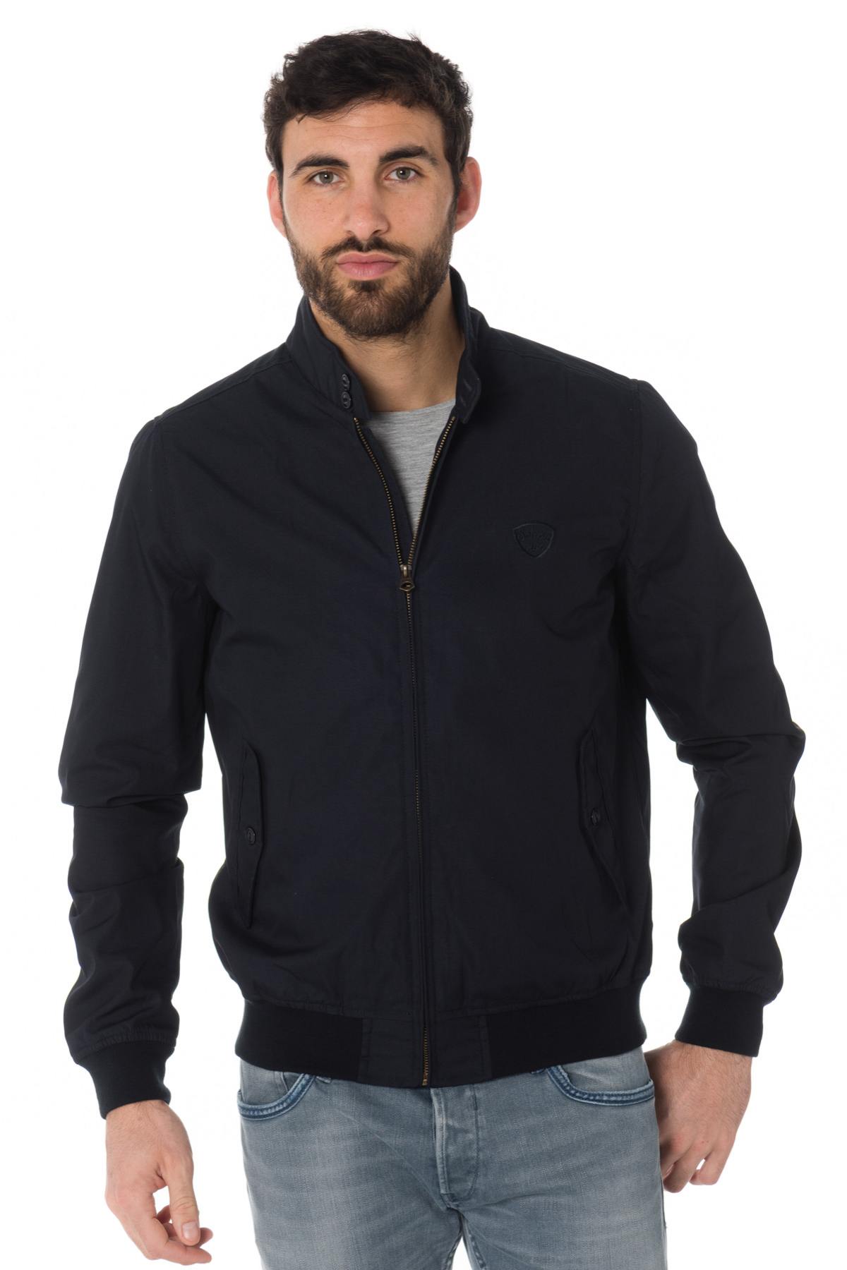 SCHOTT men's blue textile jacket - Image n°1