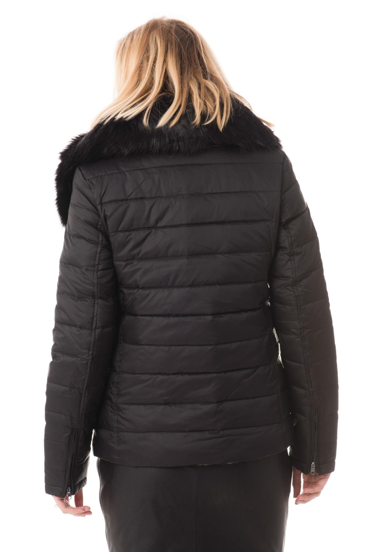 Schott women's black nylon down jacket - Image n°5