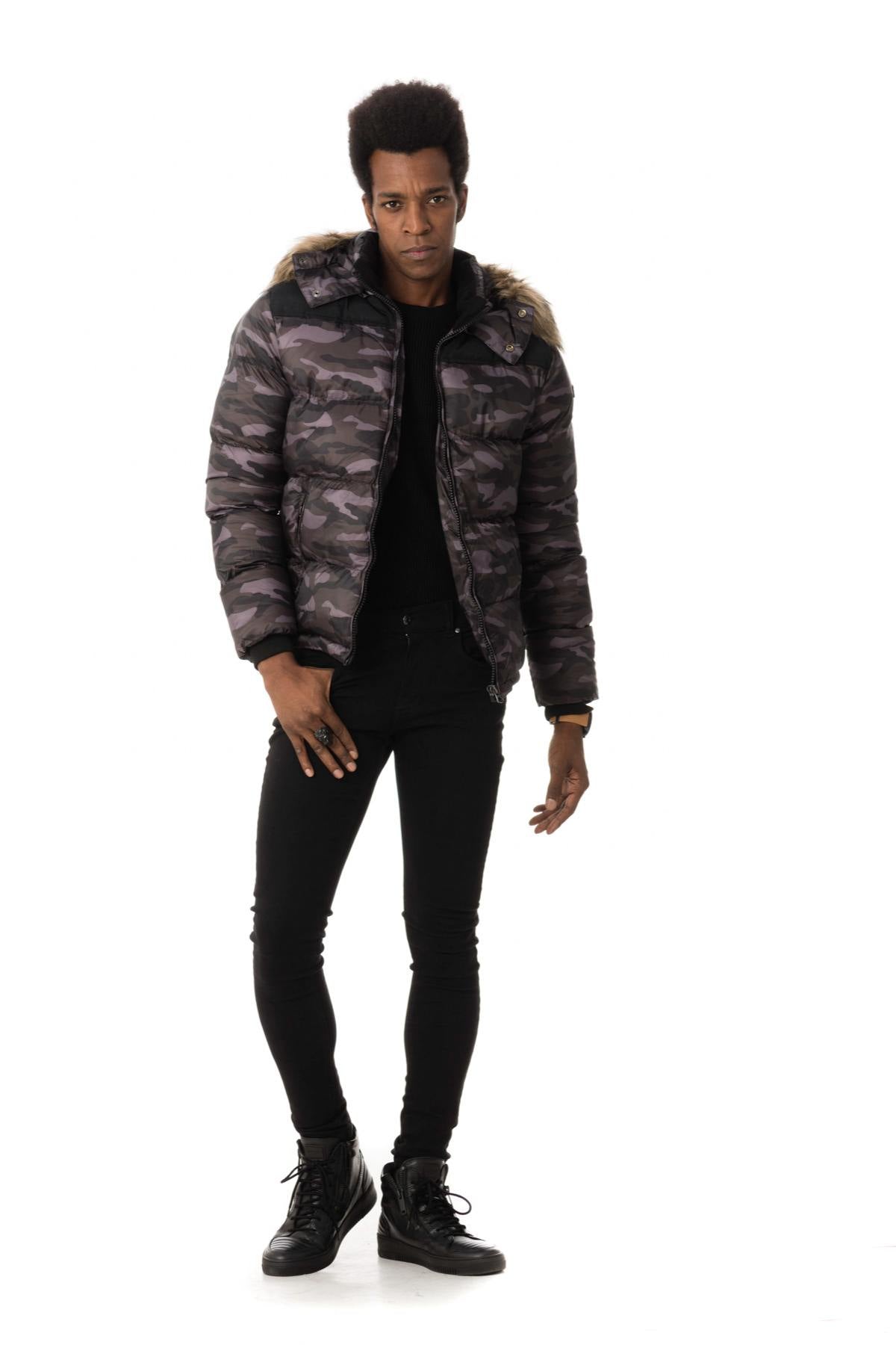 Camouflage print down jacket - Image n°2