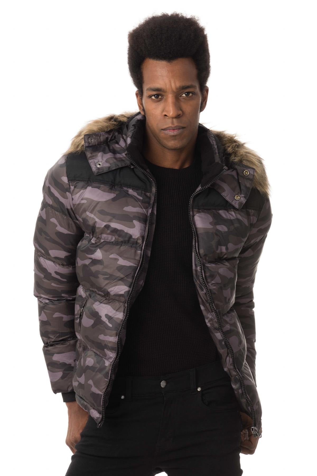 Camouflage print down jacket - Image n°4