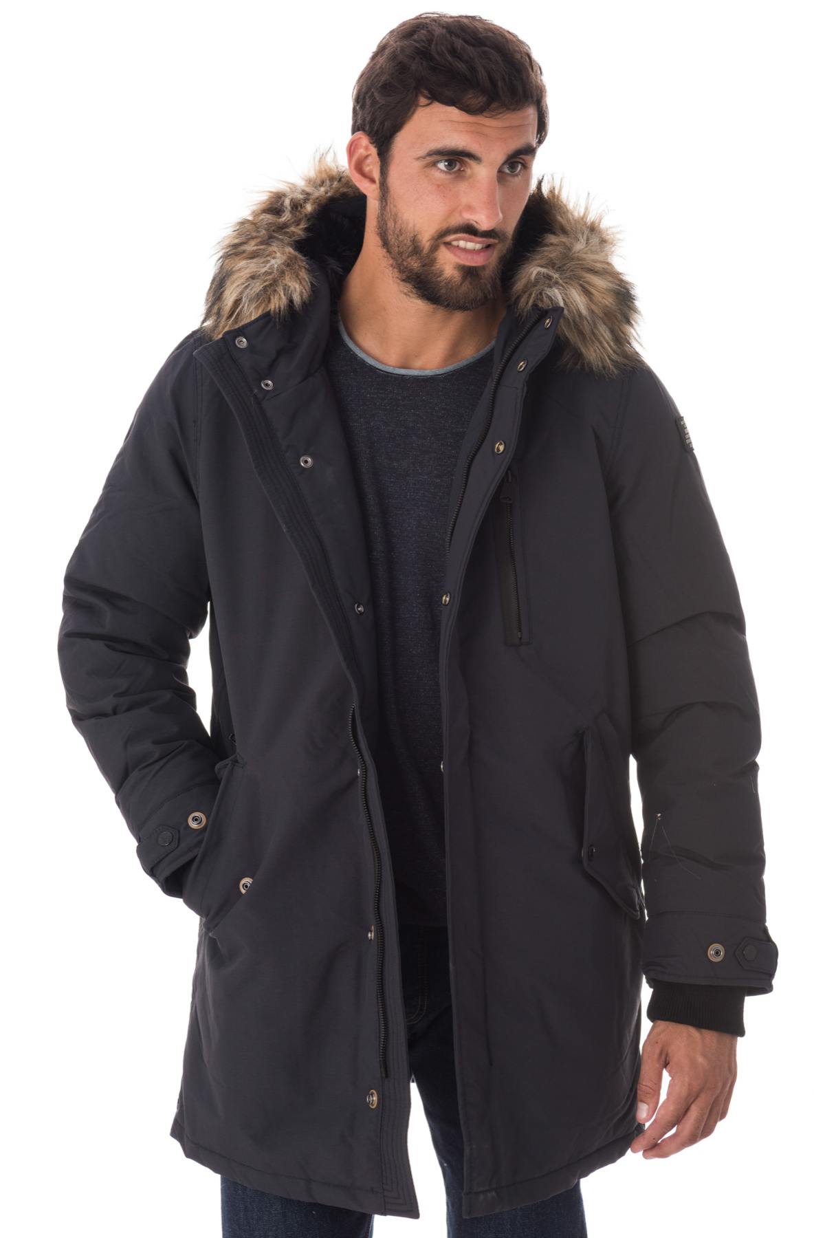 Parka with fur-trimmed hood - Image n°3