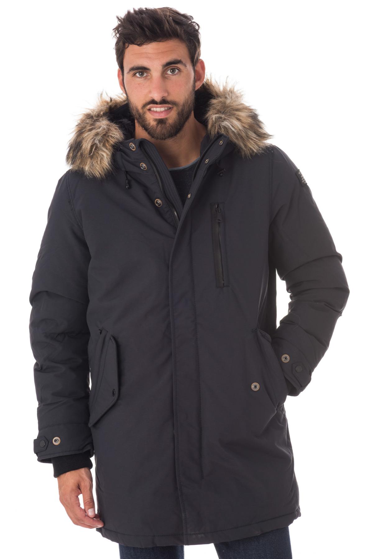 Parka with fur-trimmed hood - Image n°1