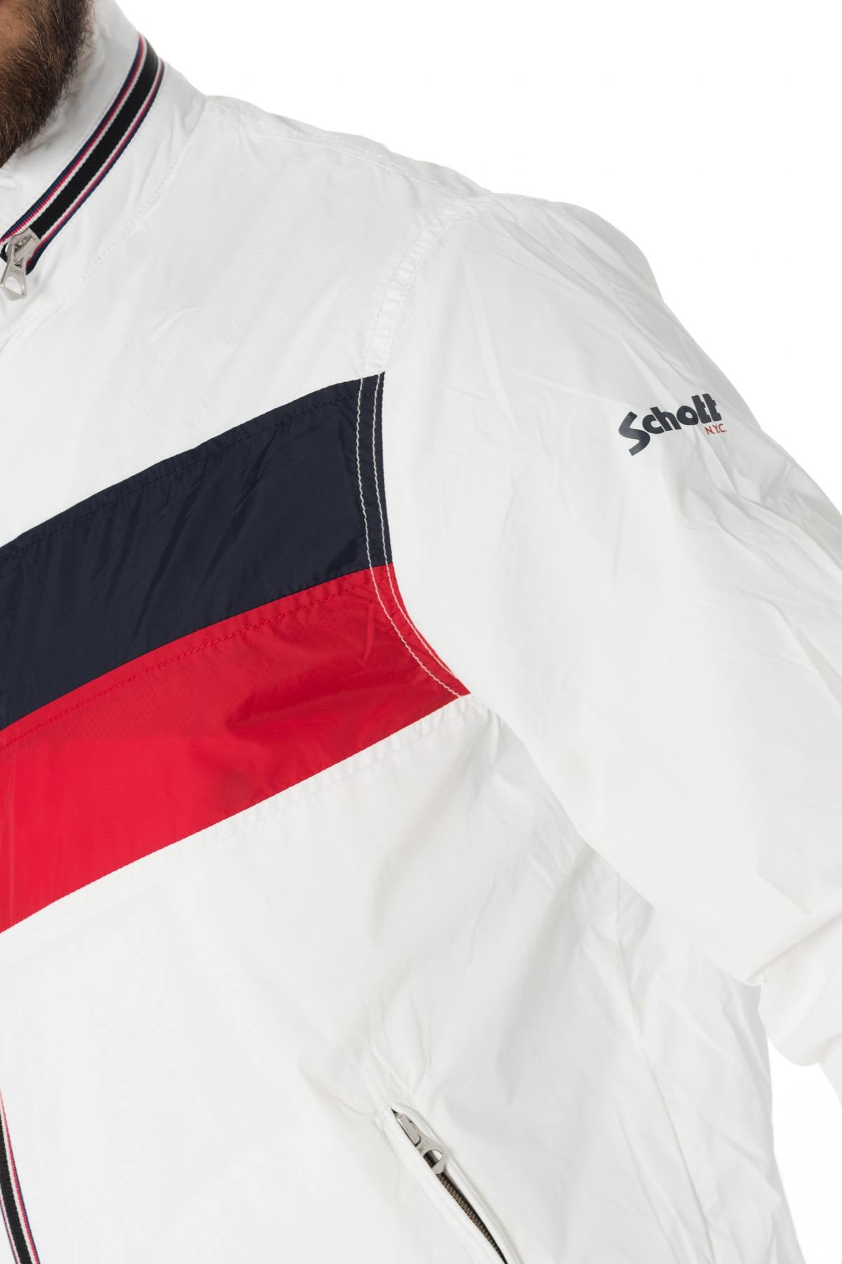 White windbreaker jacket with stripes - Image n°8