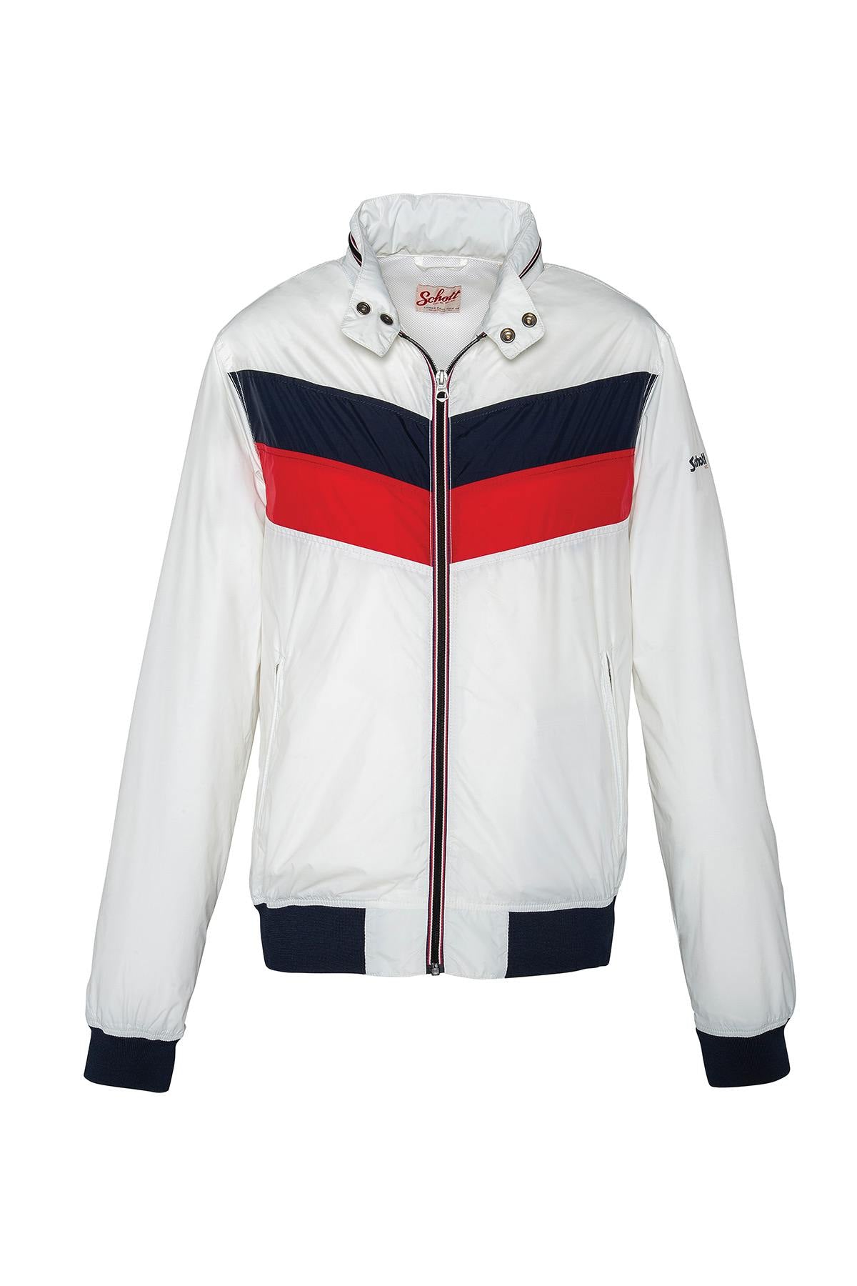 White windbreaker jacket with stripes - Image n°4