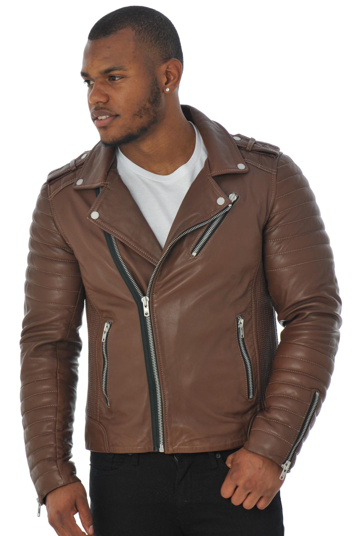 Serge Pariente jacket in brown sheepskin - Image n°4