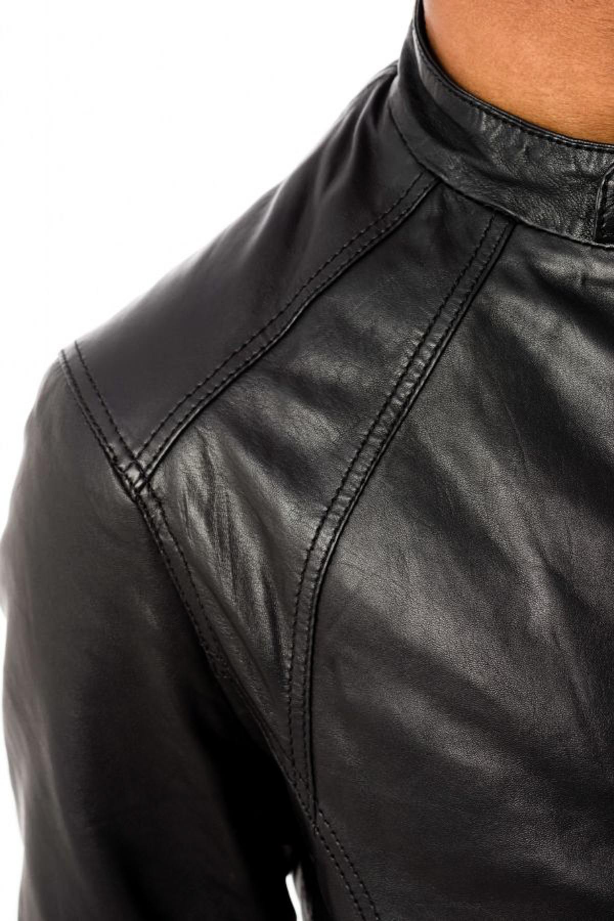 Men's black round neck jacket - Image n°13