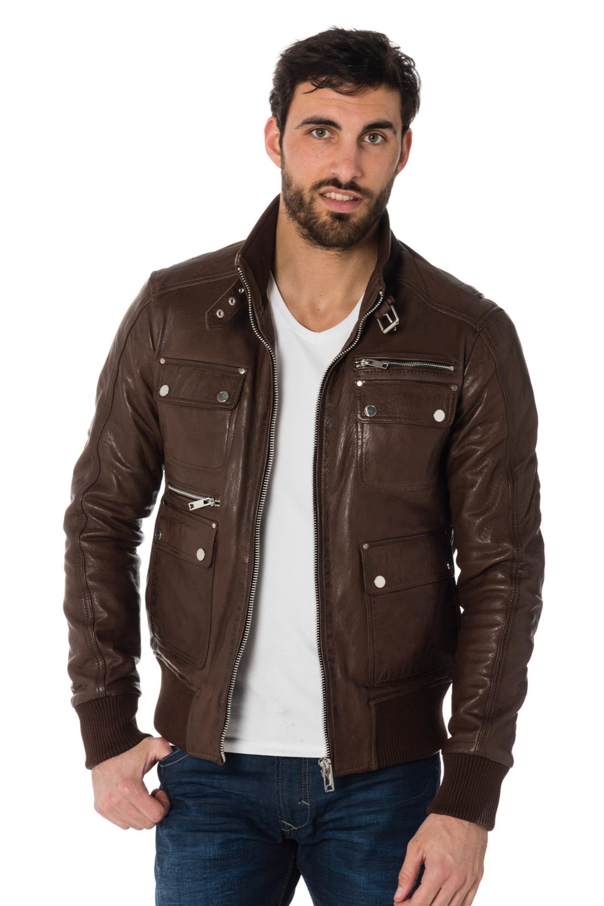 Serge Pariente men's brown jacket - Image n°1