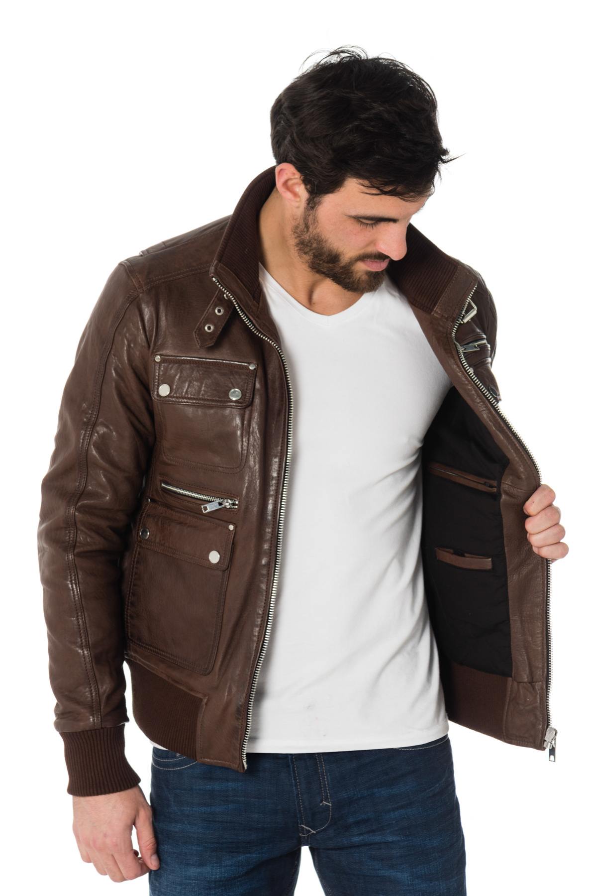 Serge Pariente men's brown jacket - Image n°6