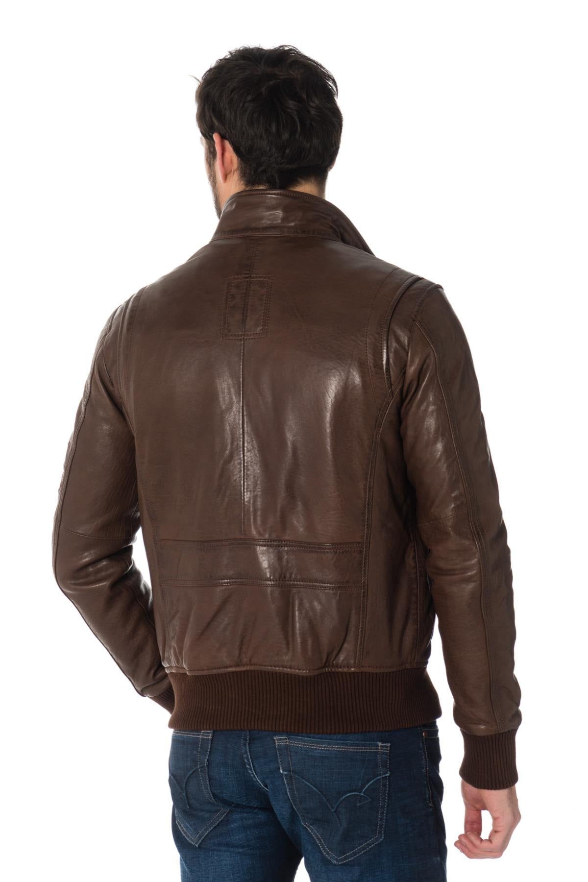 Serge Pariente men's brown jacket - Image n°7