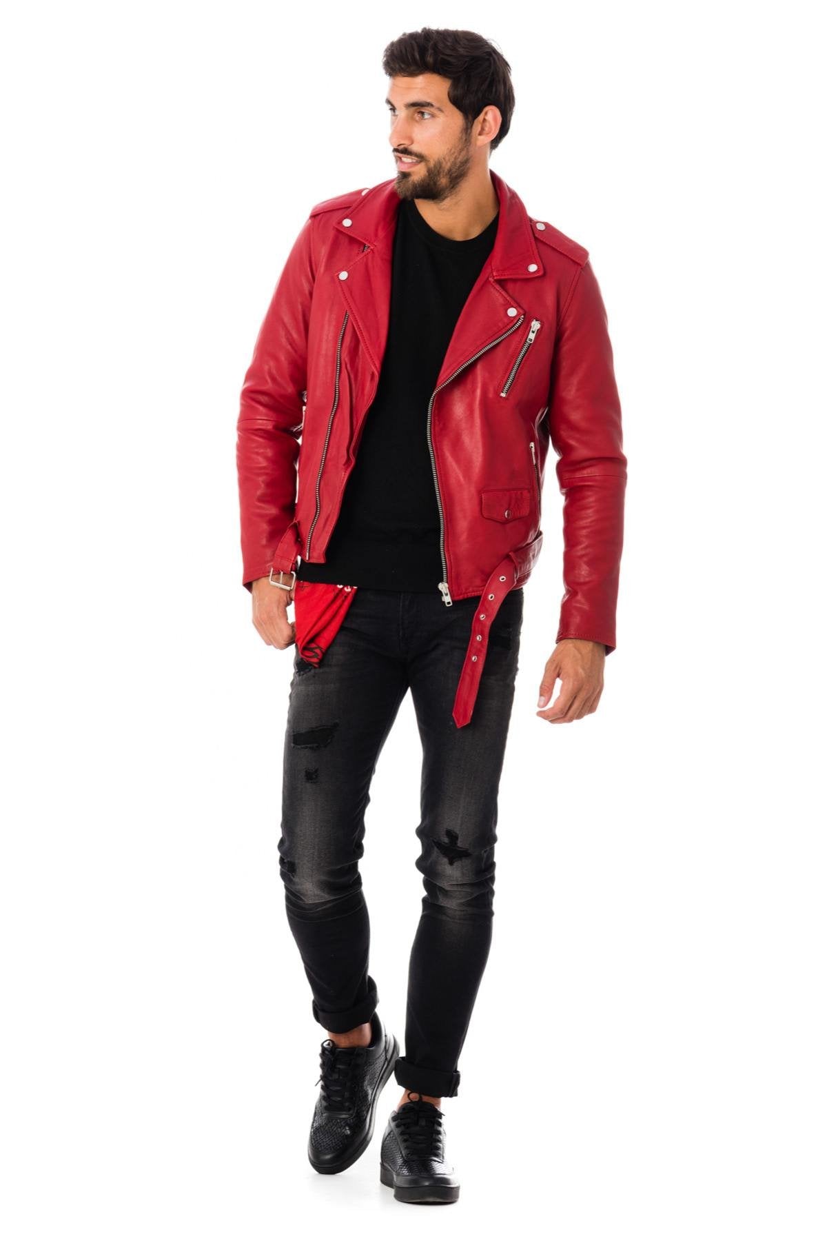 Men's red perfecto - Image n°2