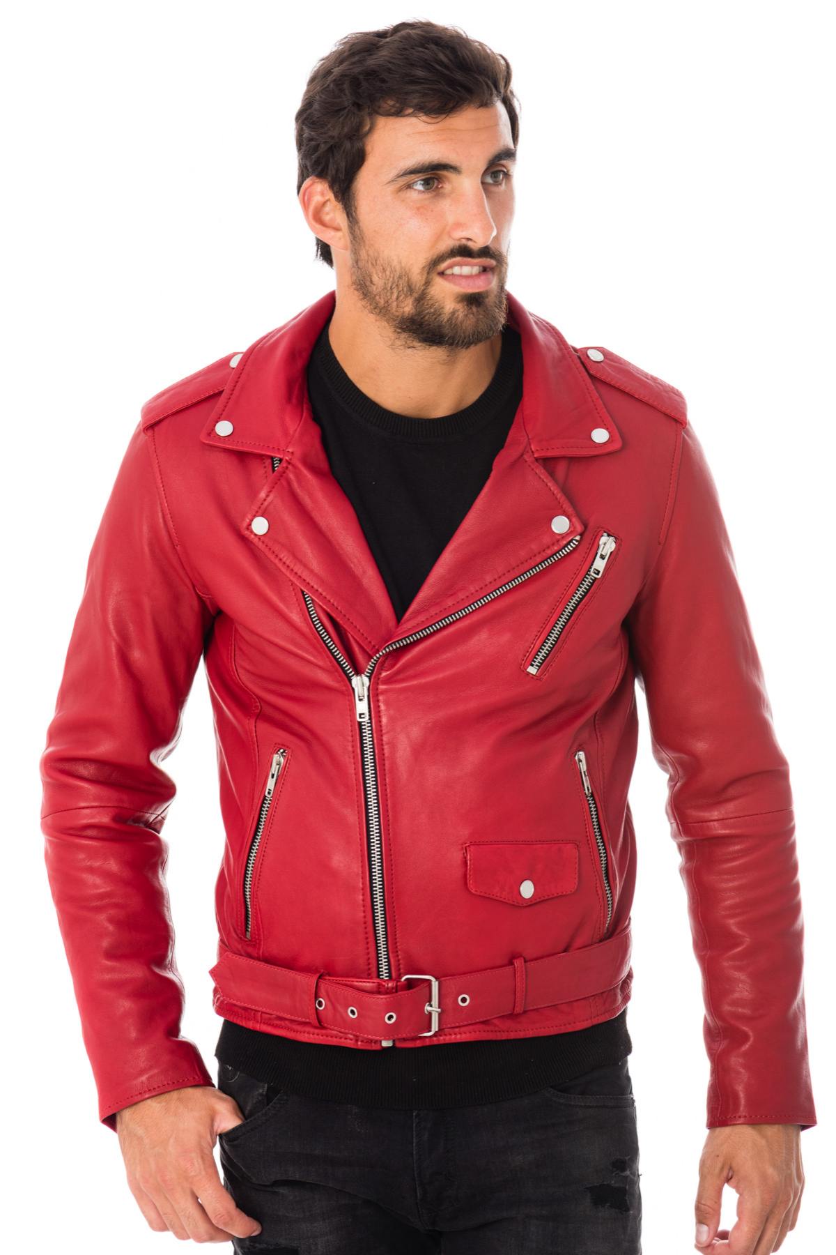 Men's red perfecto - Image n°3