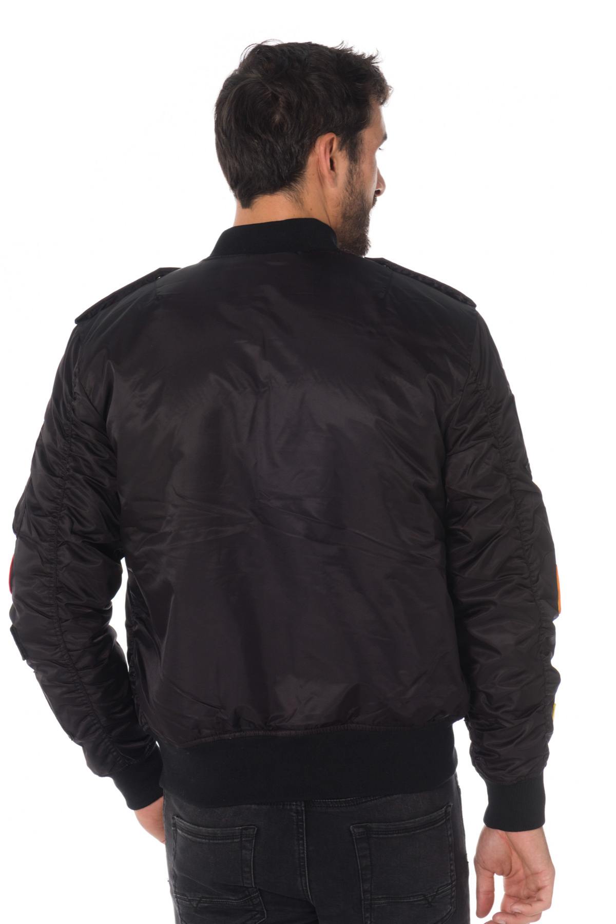 Black bomber with patches - Image n°5