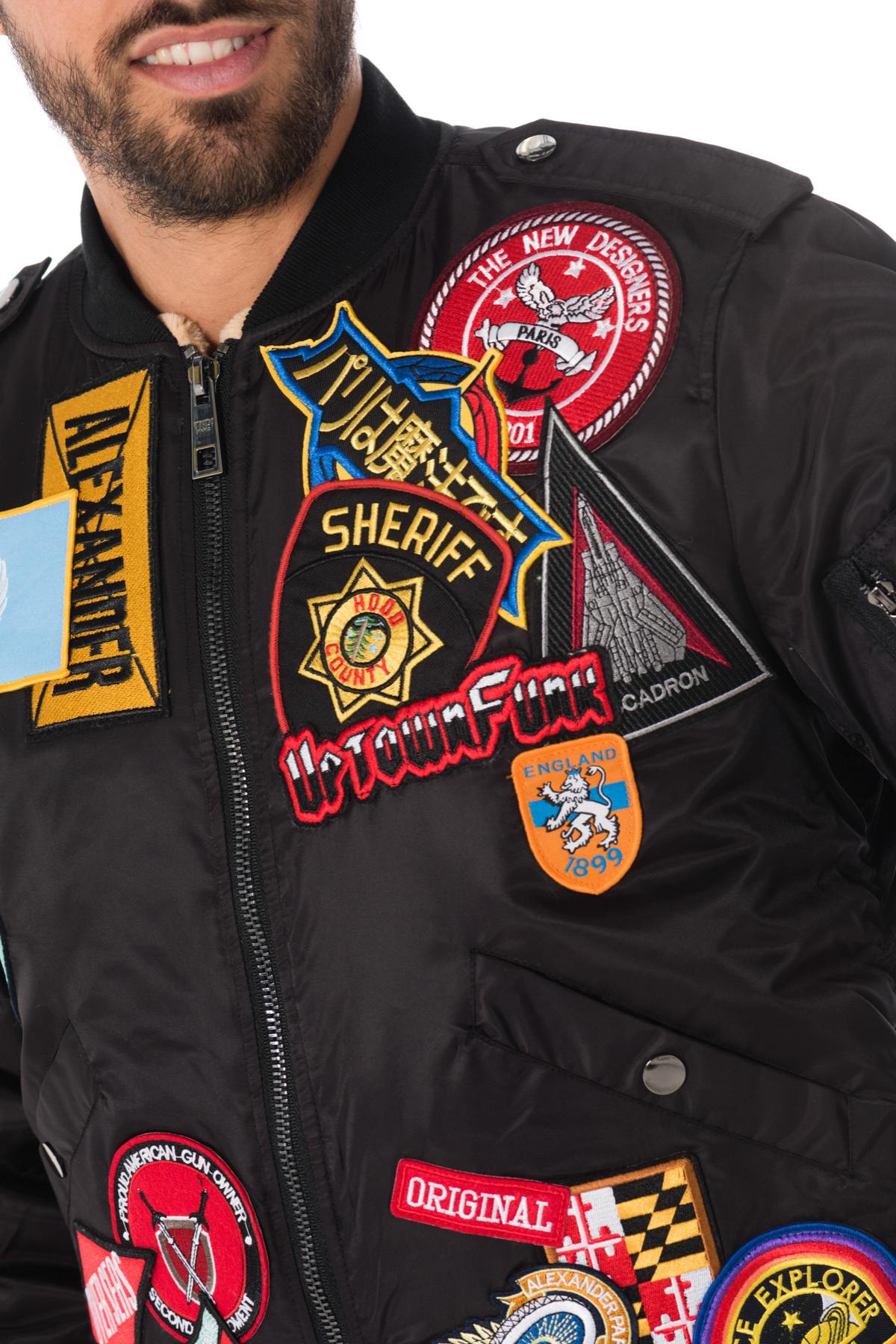 Black bomber with patches - Image n°6