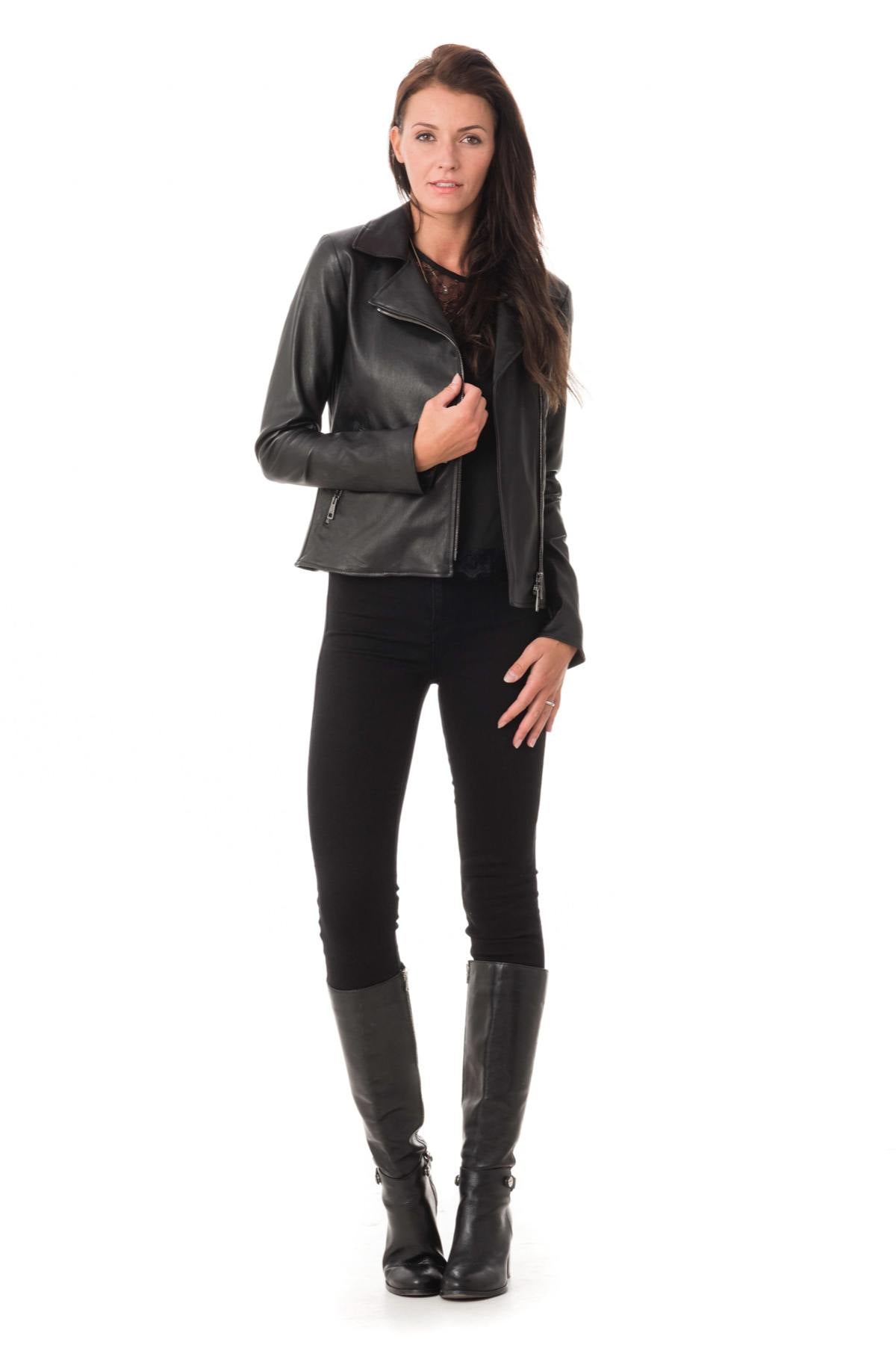  Superb women's stretch perfecto style jacket - Image n°2