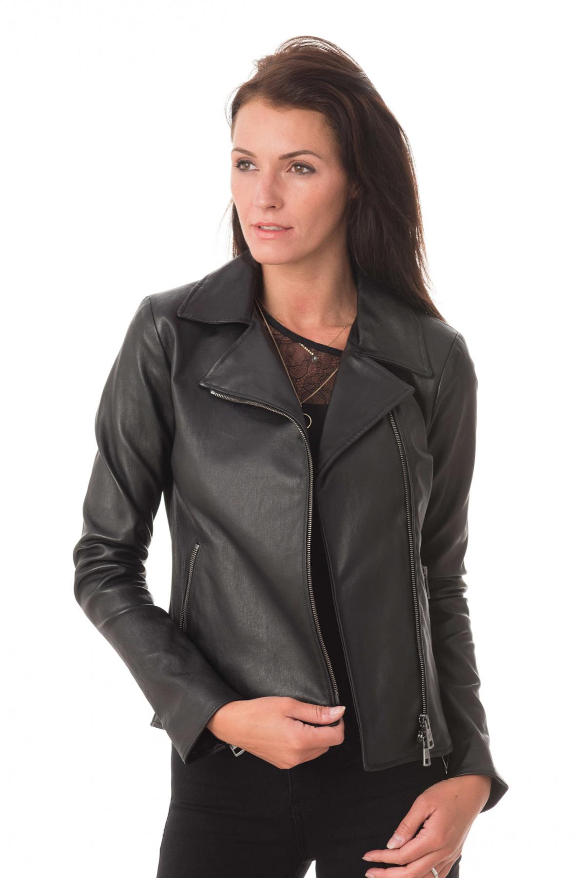  Superb women's stretch perfecto style jacket - Image n°1