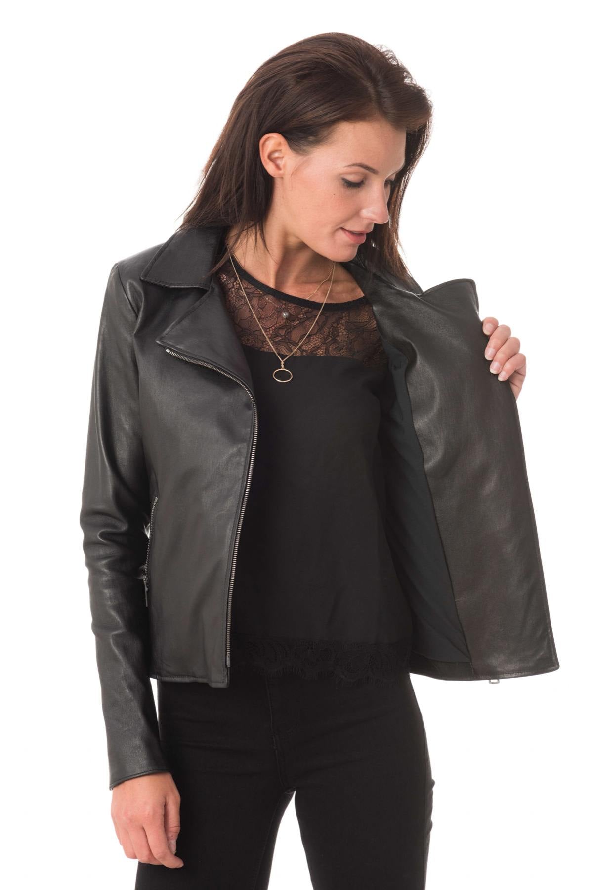  Superb women's stretch perfecto style jacket - Image n°5