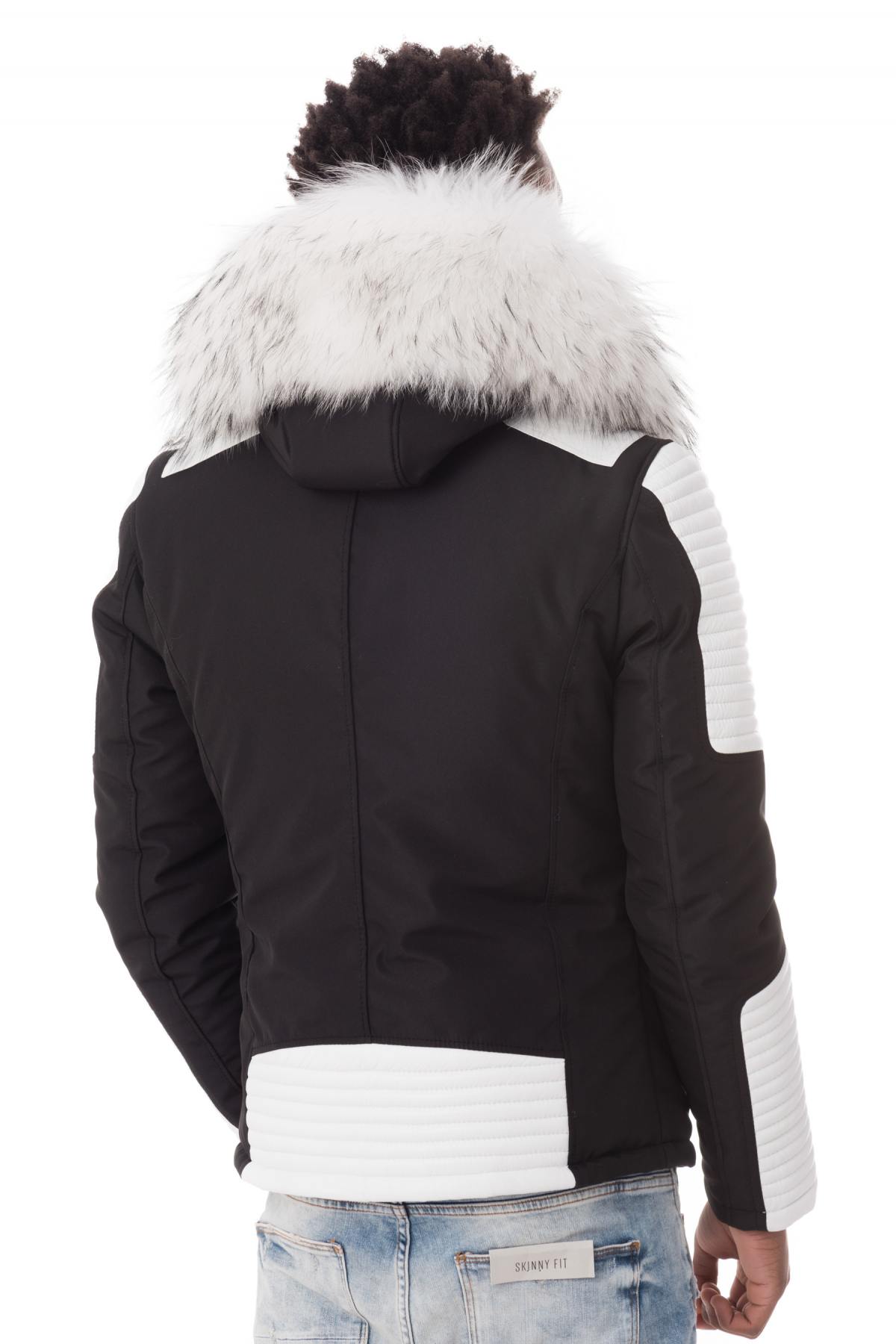  Men's black/white jacket with white collar - Image n°7