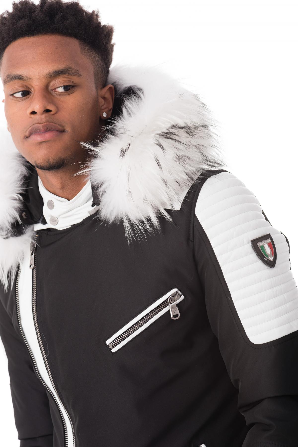  Men's black/white jacket with white collar - Image n°8