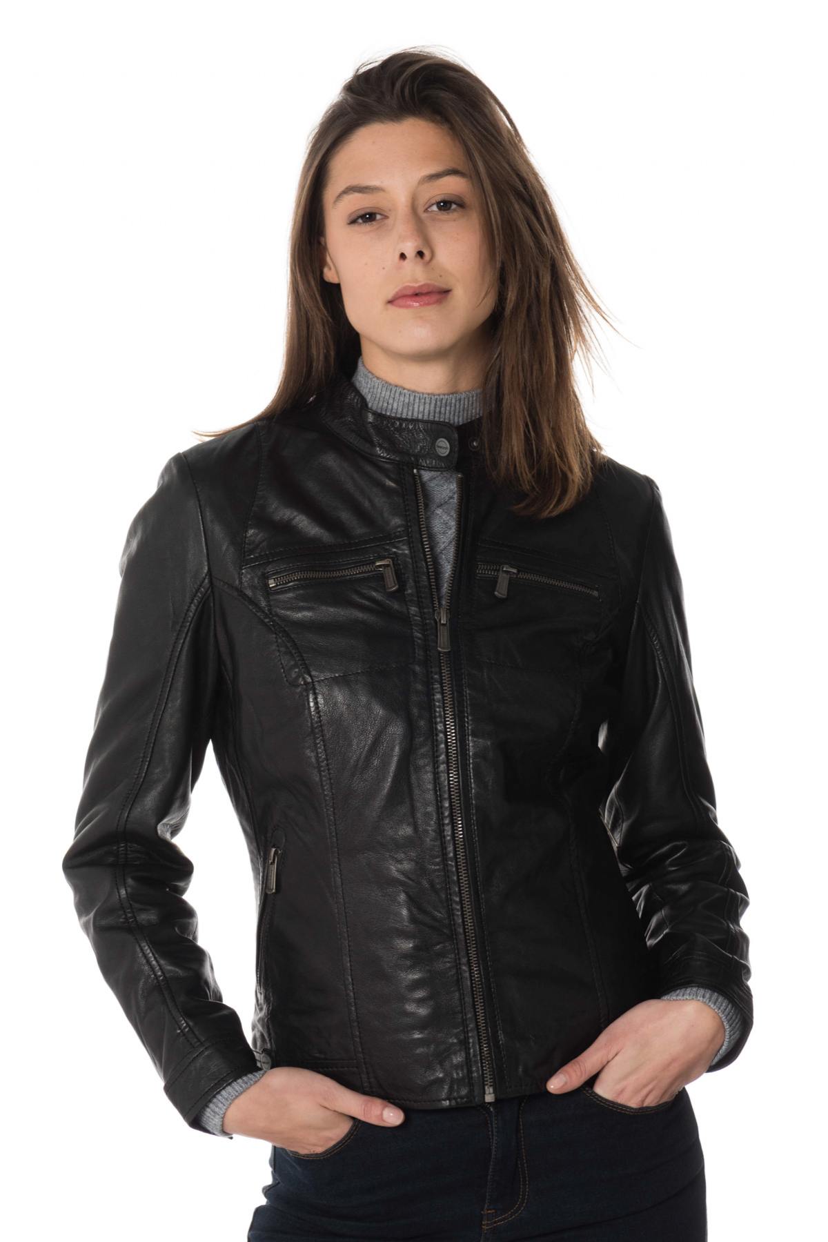 Women's sheepskin leather jacket - Image n°5