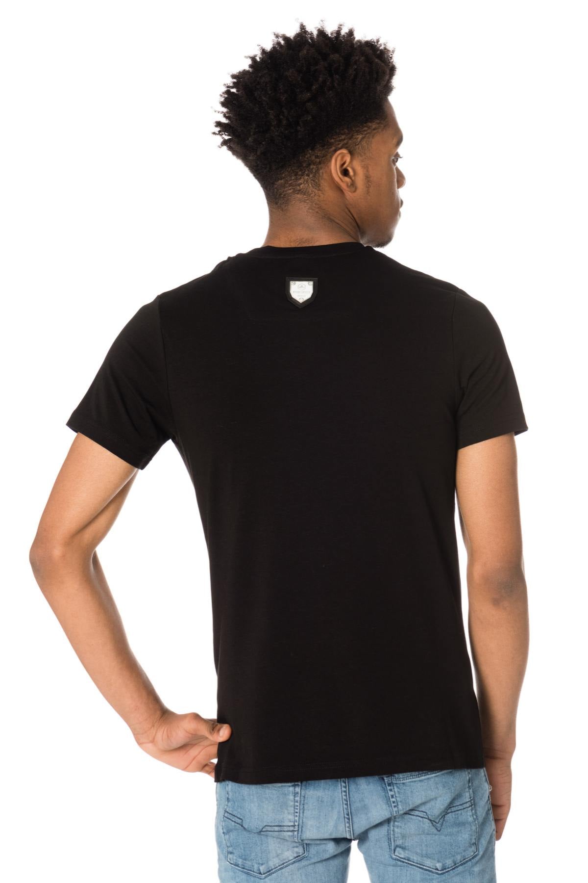 Men's black t-shirt with rhinestones - Image n°4