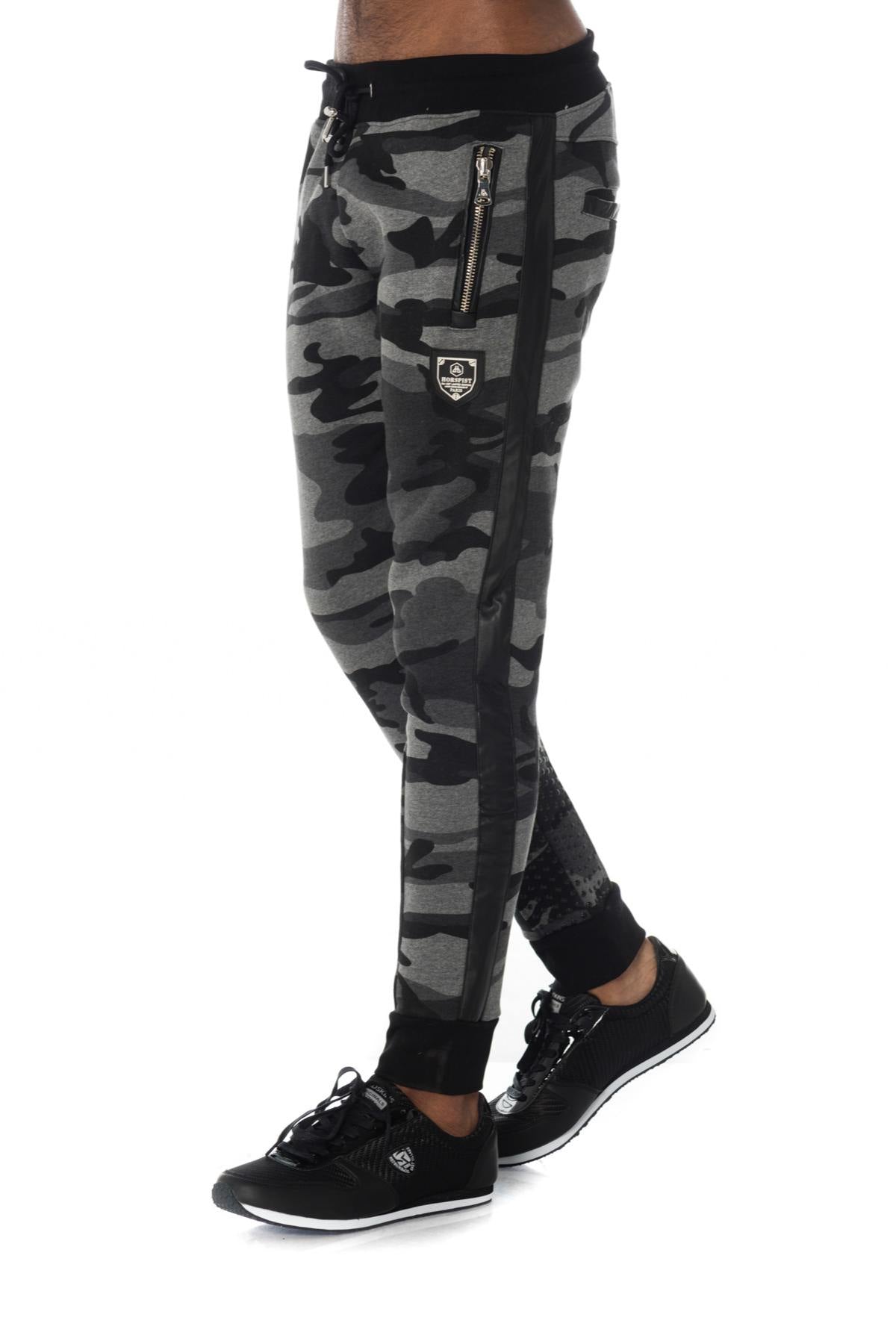 Horspist gray camouflage jogging pants - Image n°1