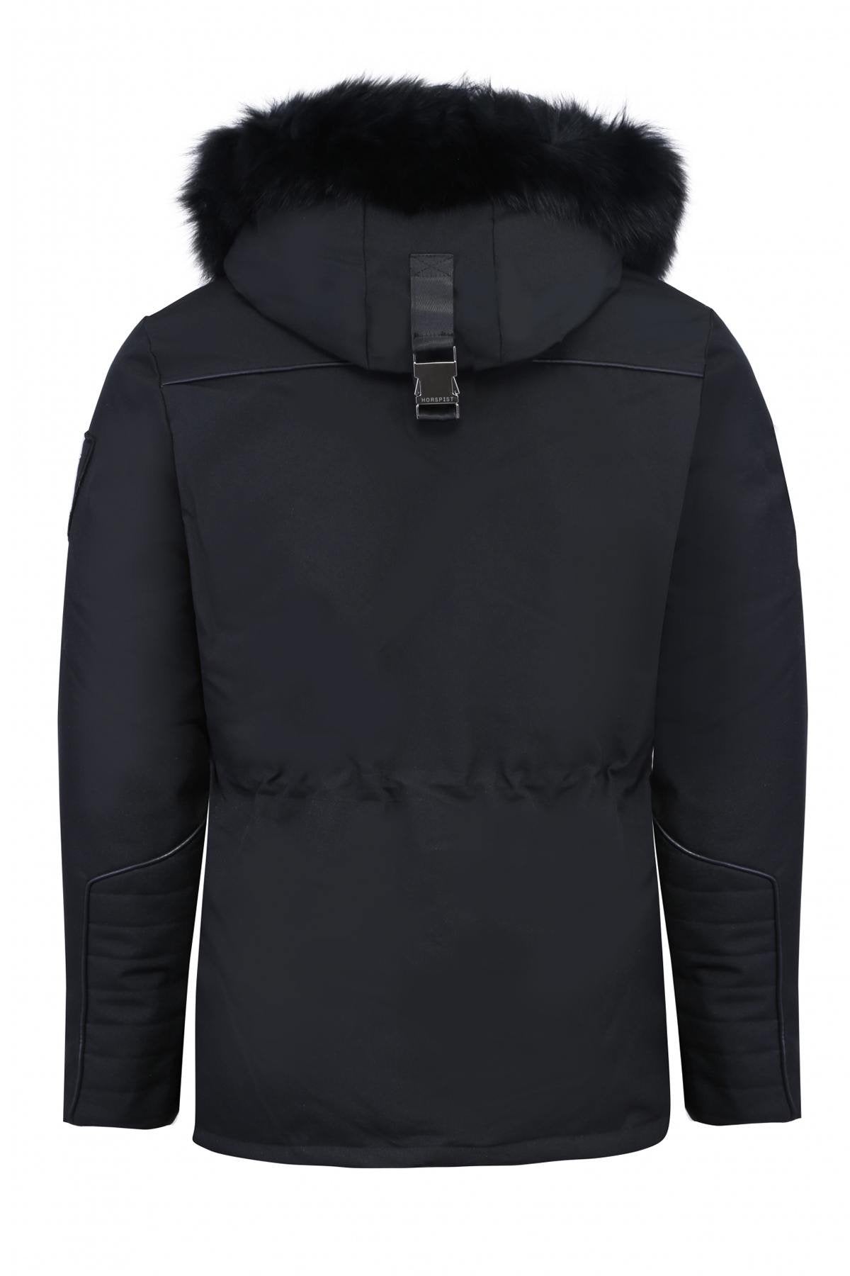 Horspist men's black parka with black collar - Image n°11