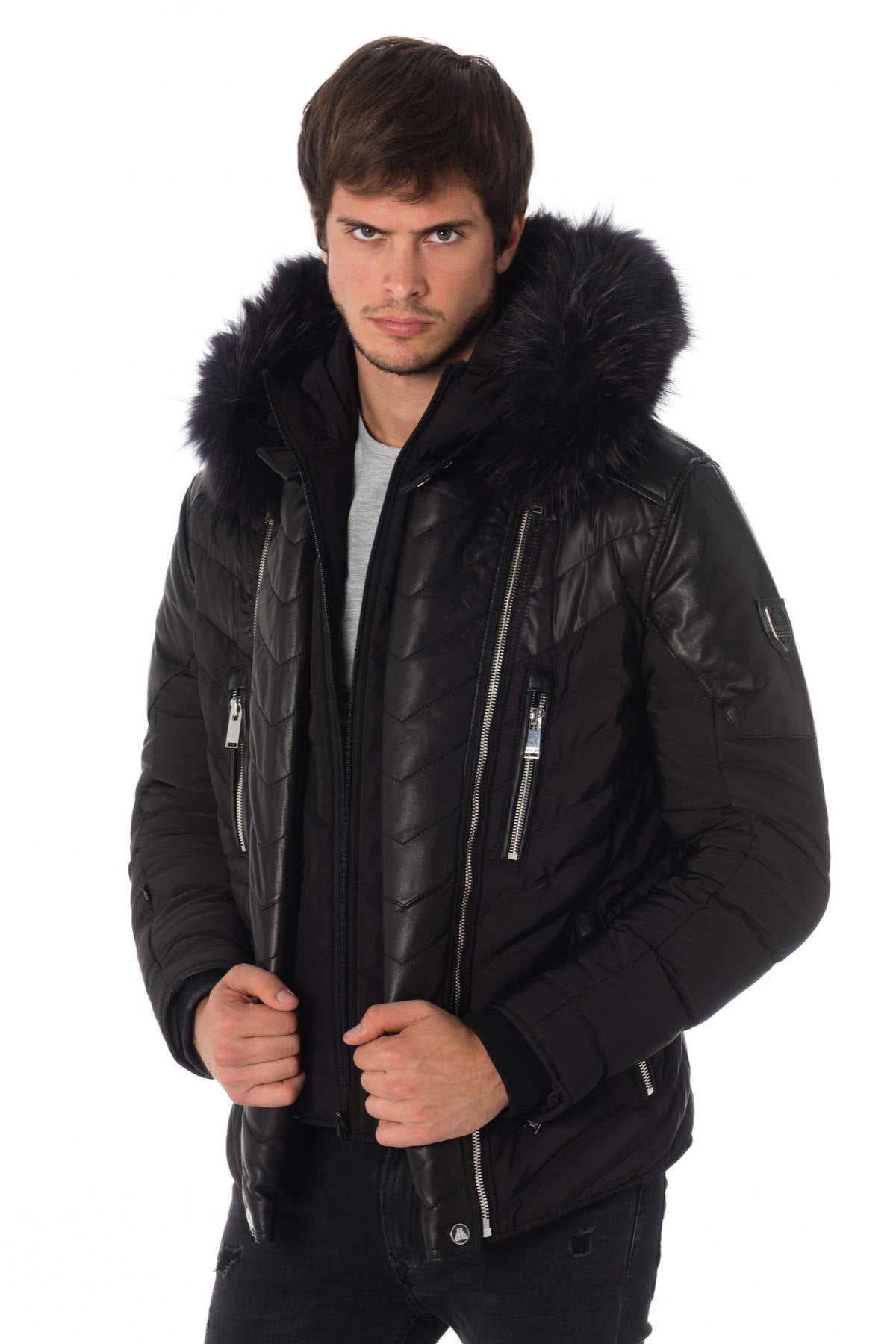 Horspist men's black down jacket - Image n°4