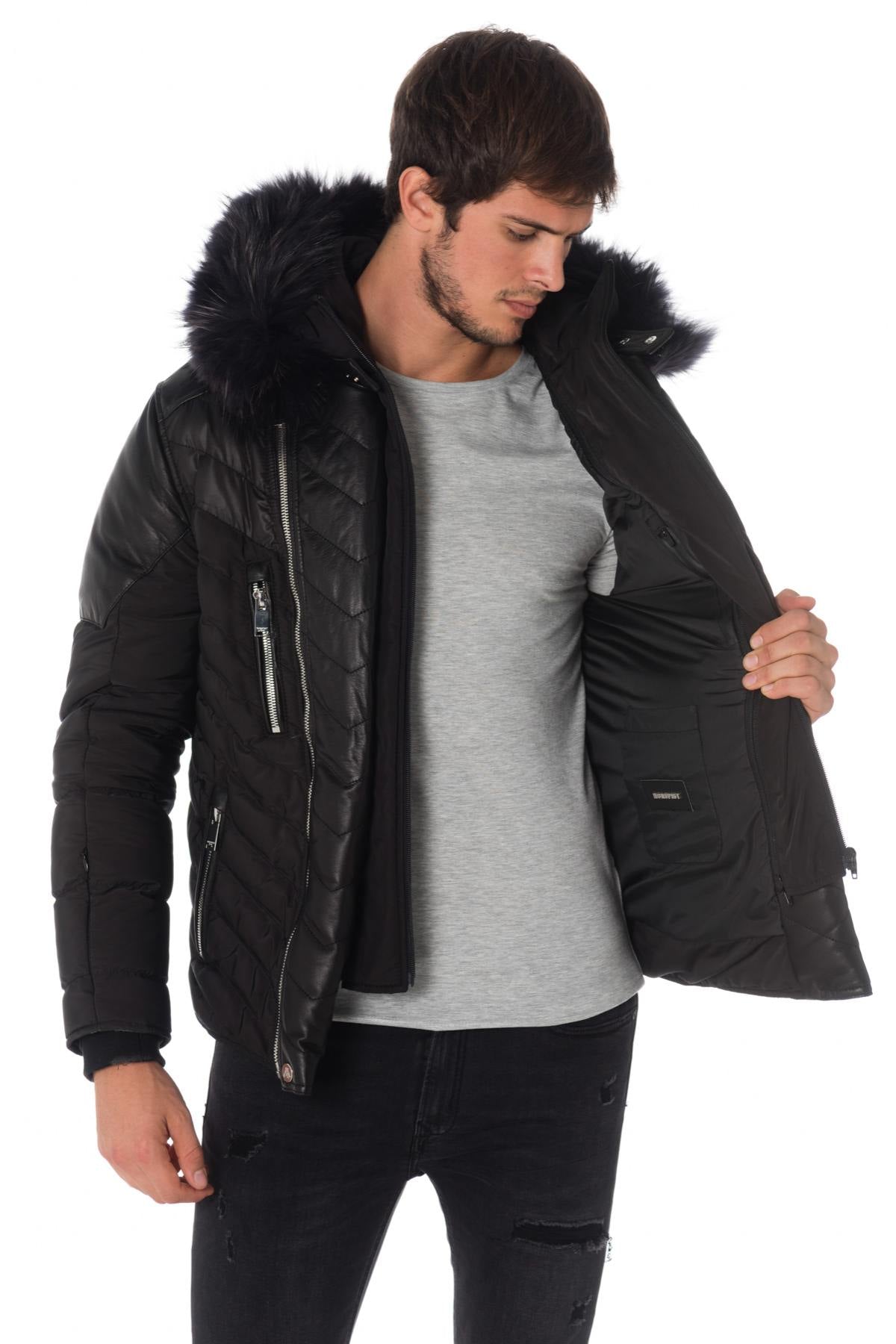 Horspist men's black down jacket - Image n°9