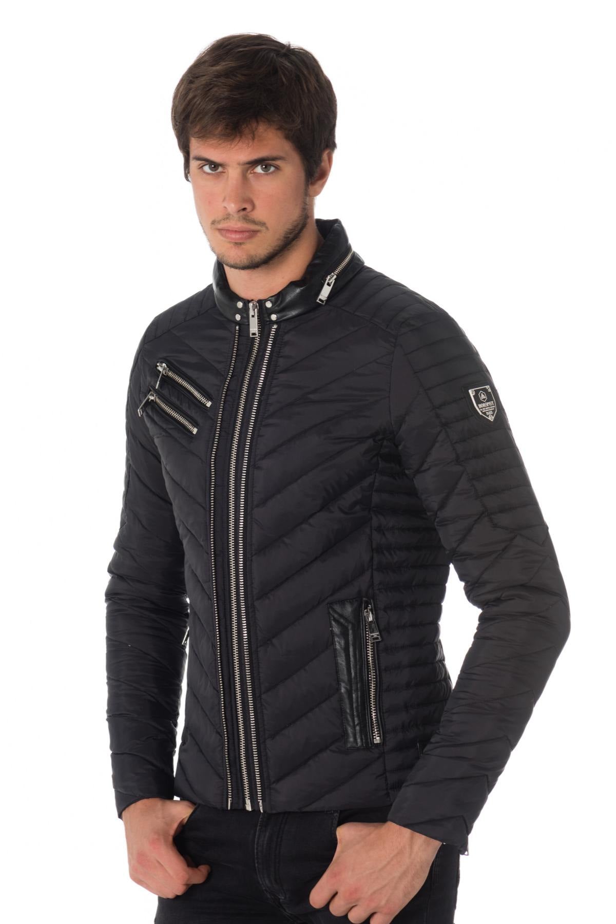 Horspist men's black down jacket - Image n°1