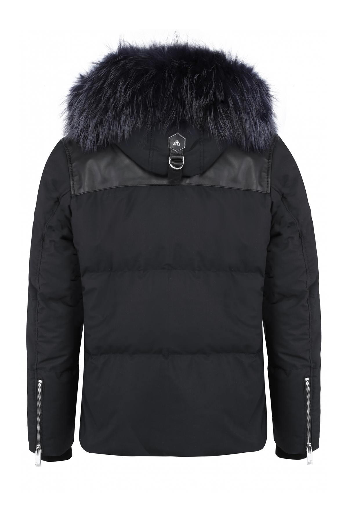 Horspist men's black down jacket with black collar - Image n°10